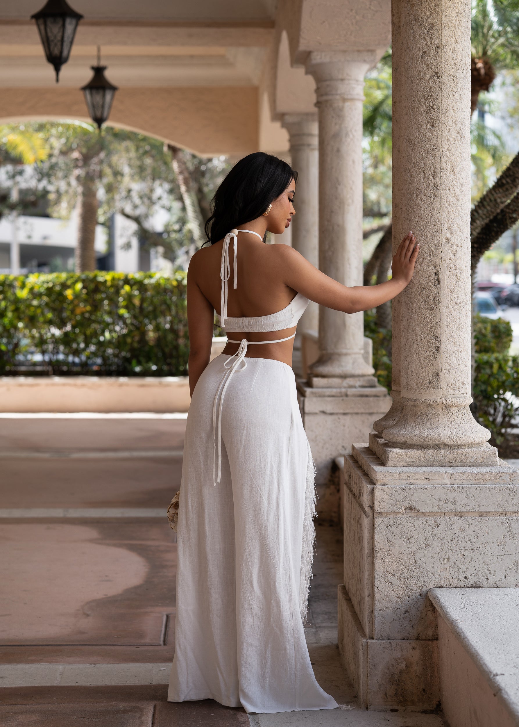 The Eternal Edit Linen Pant Set White