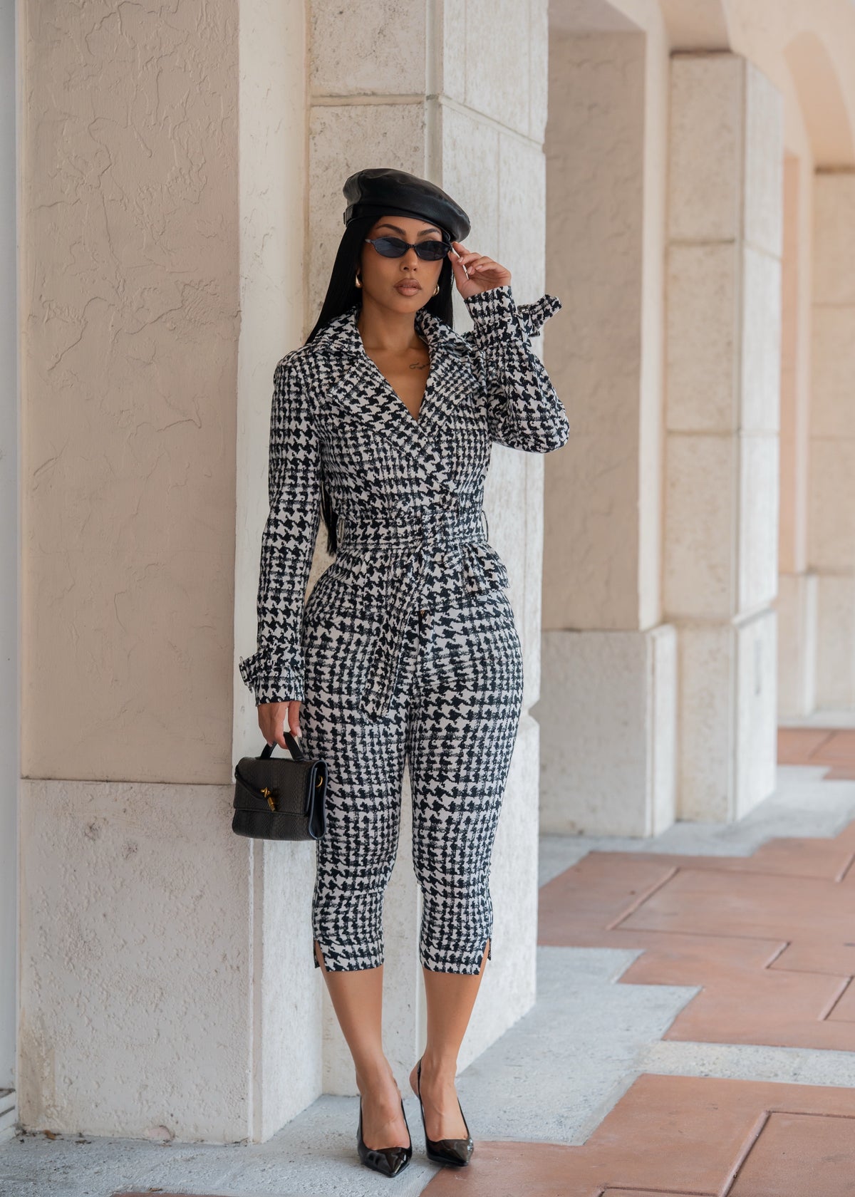 Wild Privilege Capri Set Black