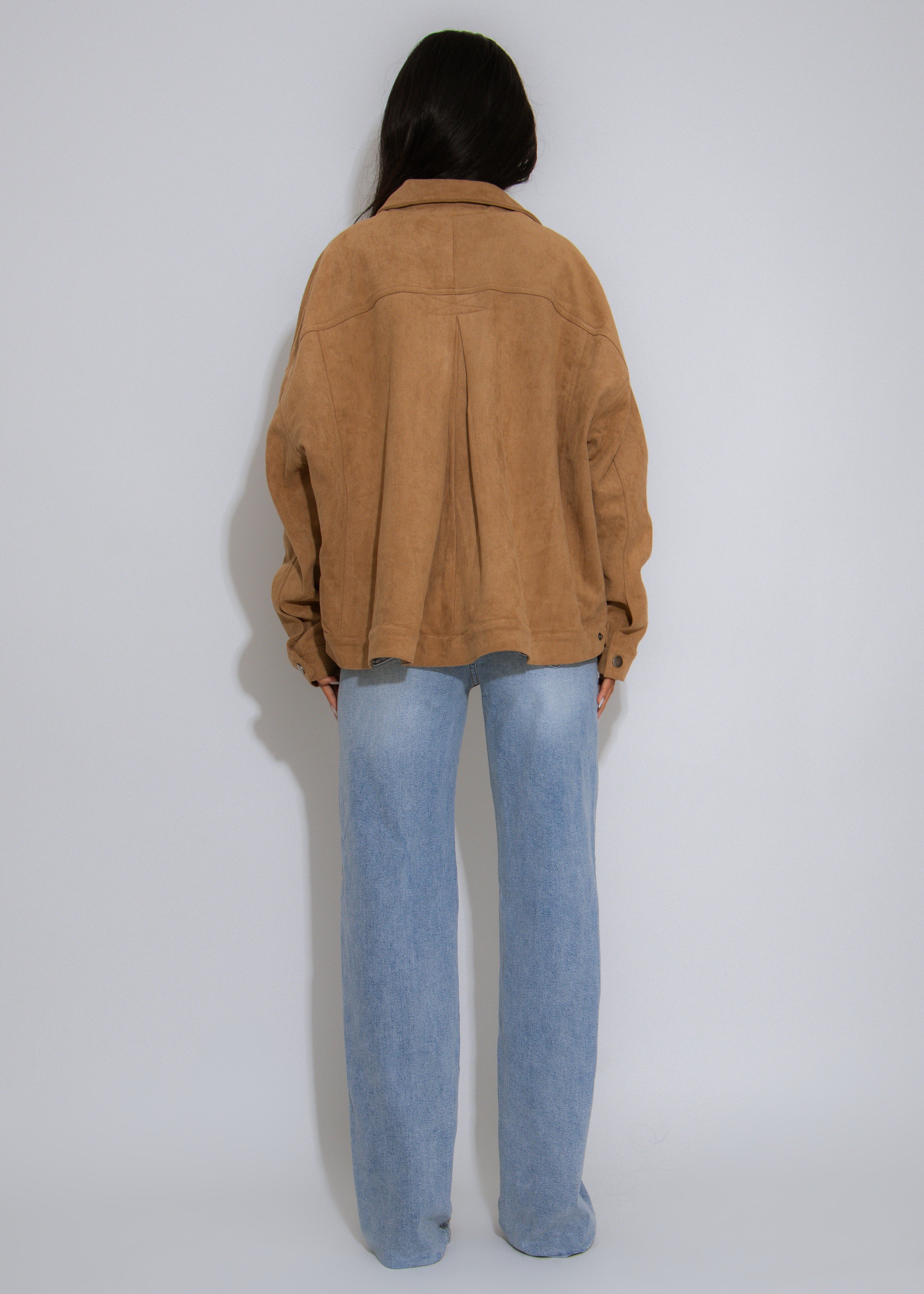 Rebel Luxe Suede Jacket Nude