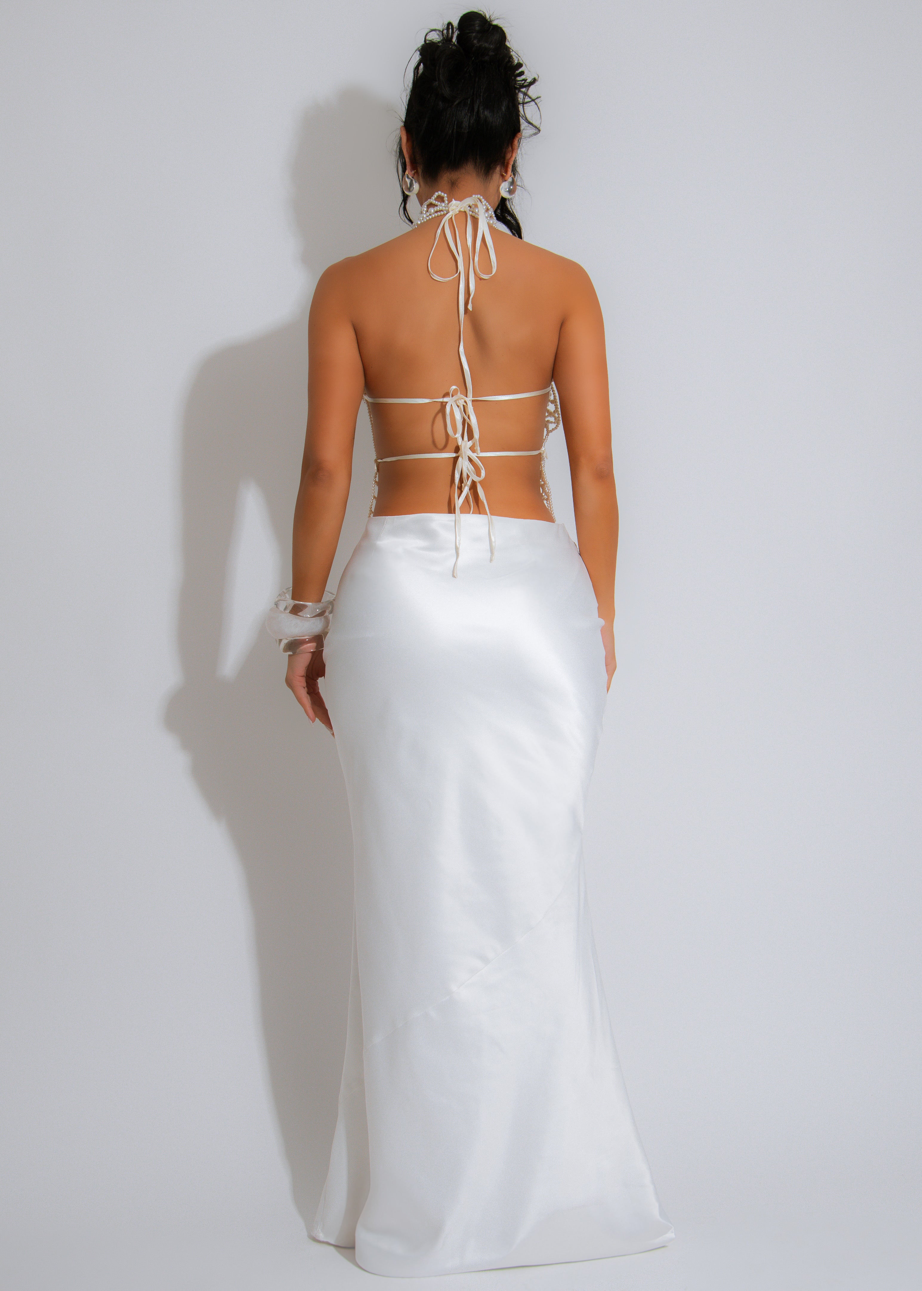 Sea Jewel Pearl Top White