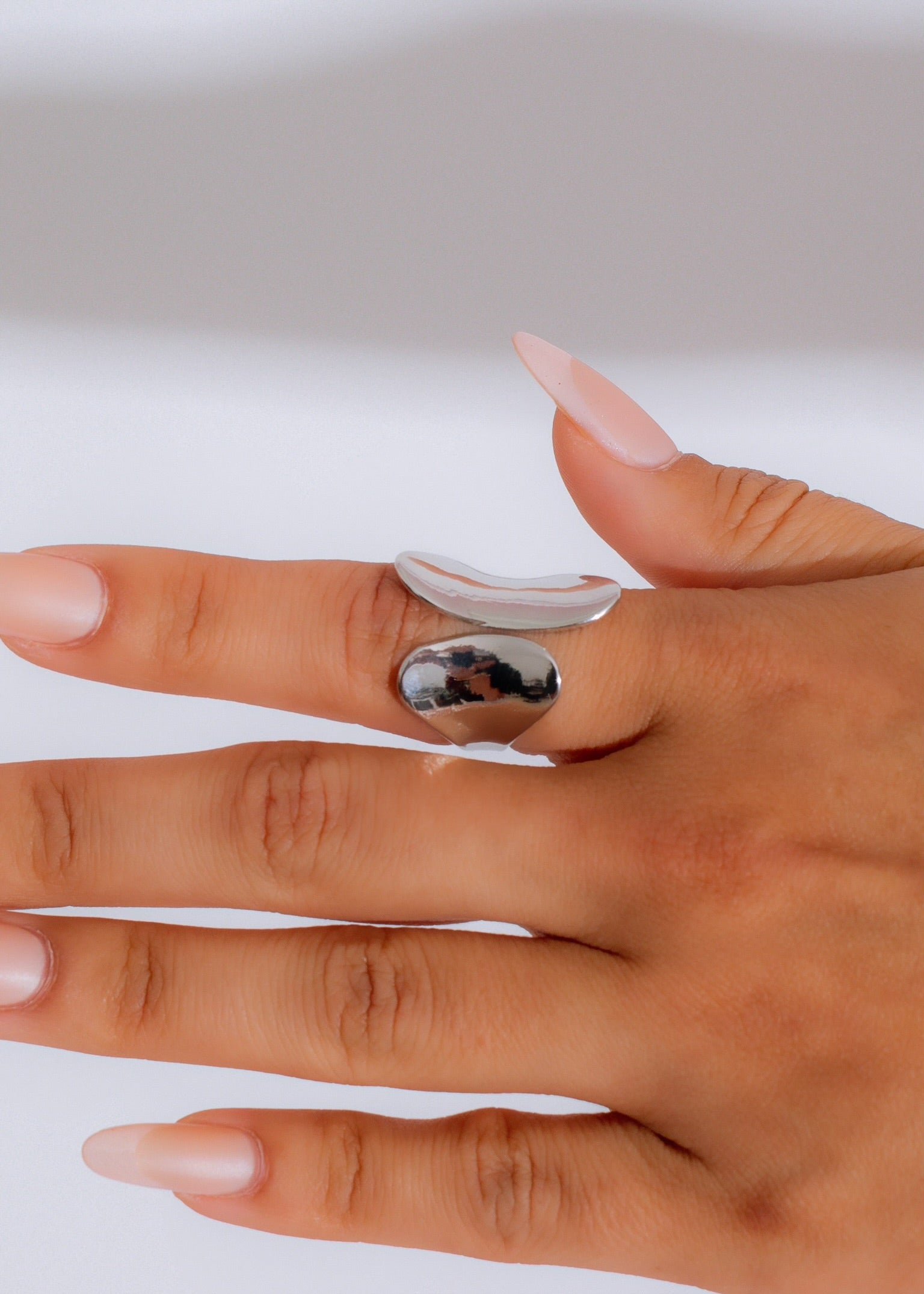 Waveform Band Ring Silver in Sterling Silver with Unique Wavy Design