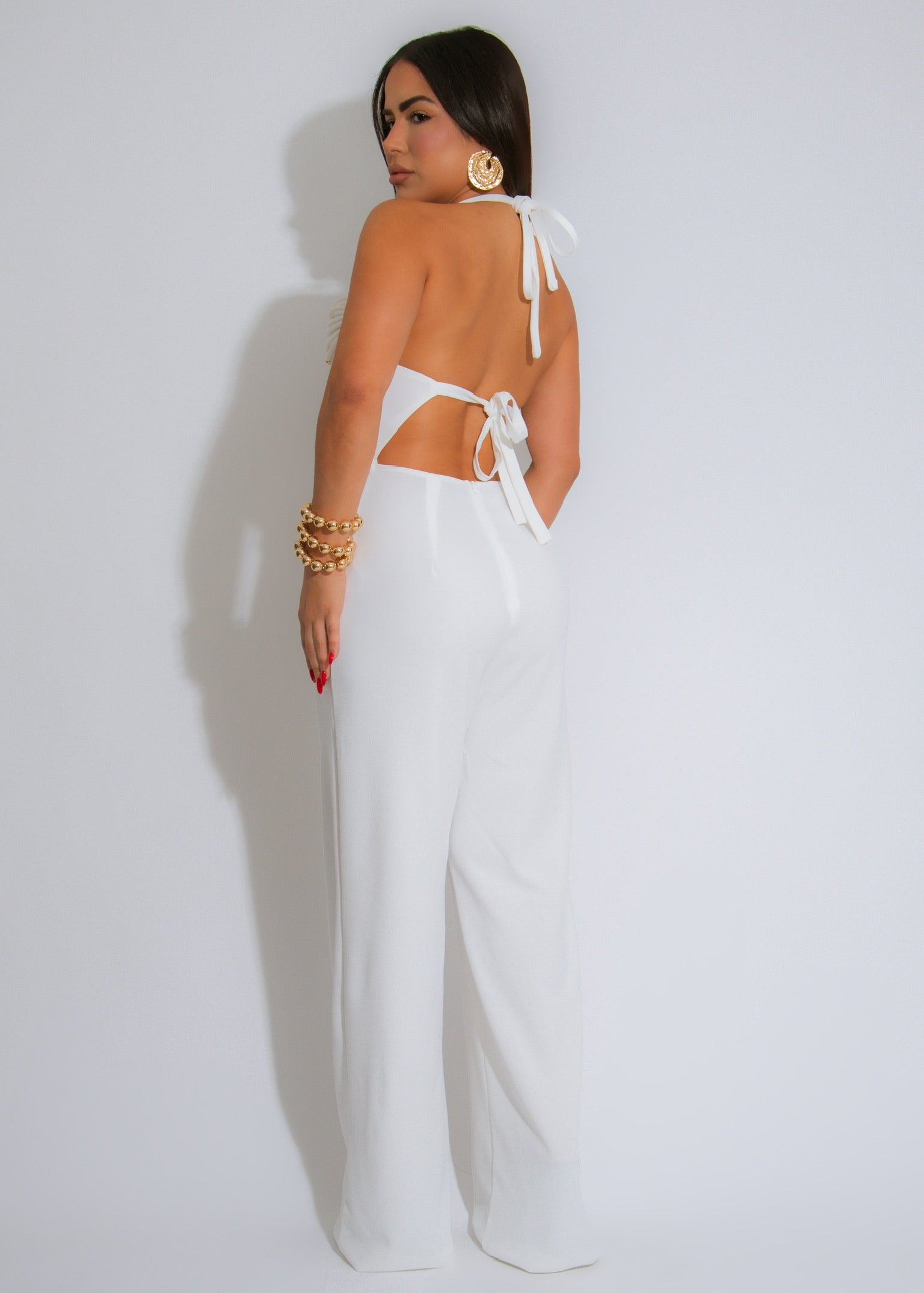 Celestial Chain Jumpsuit White