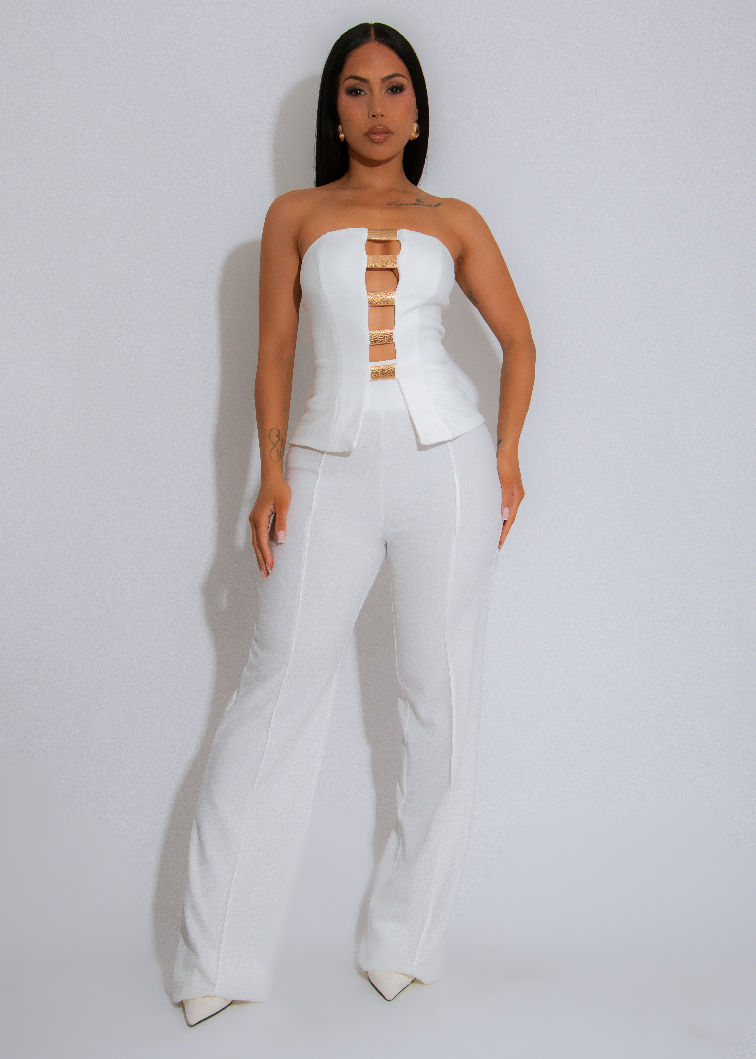 Ember Edge Pant Set White