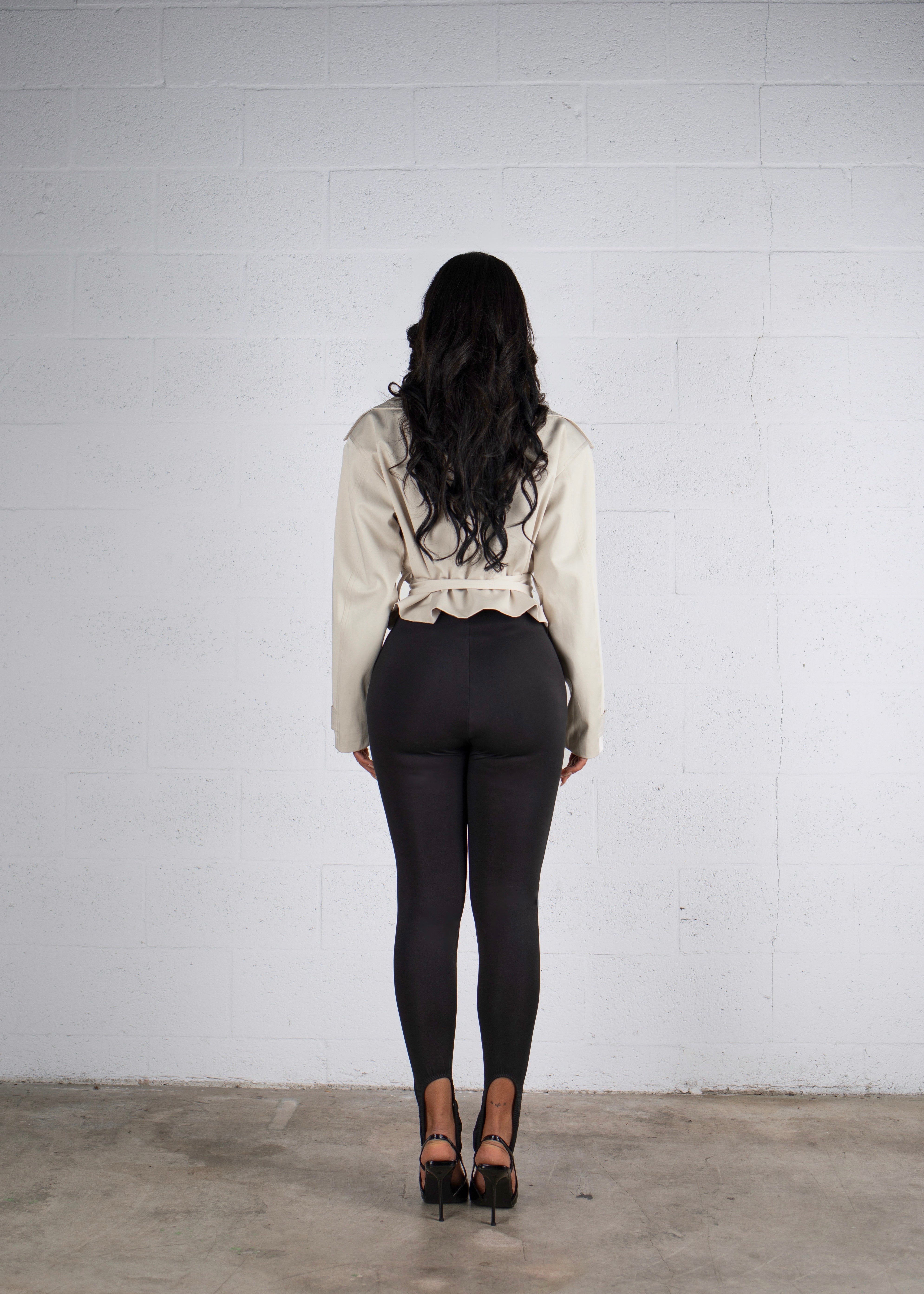 In Demand Cropped Trench Coat Nude