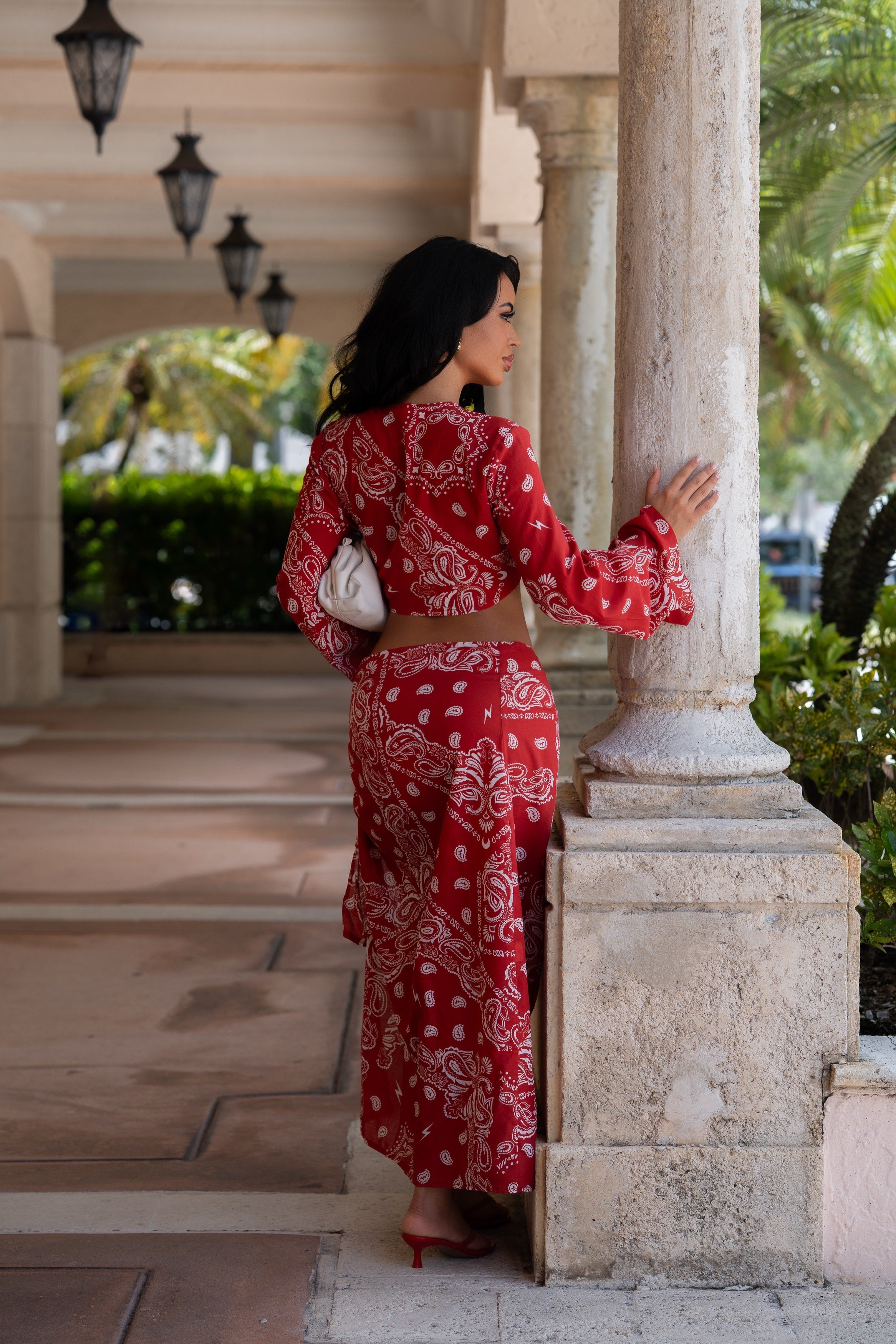 Wild Heart Skirt Set Red