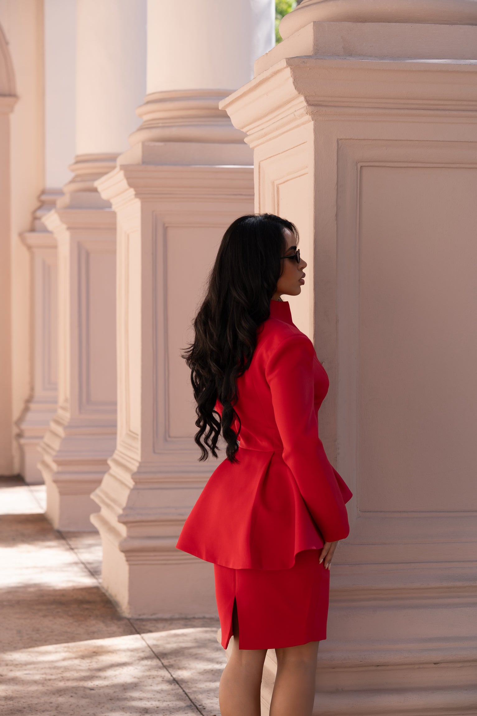 Monarch Edit Skirt Set Red