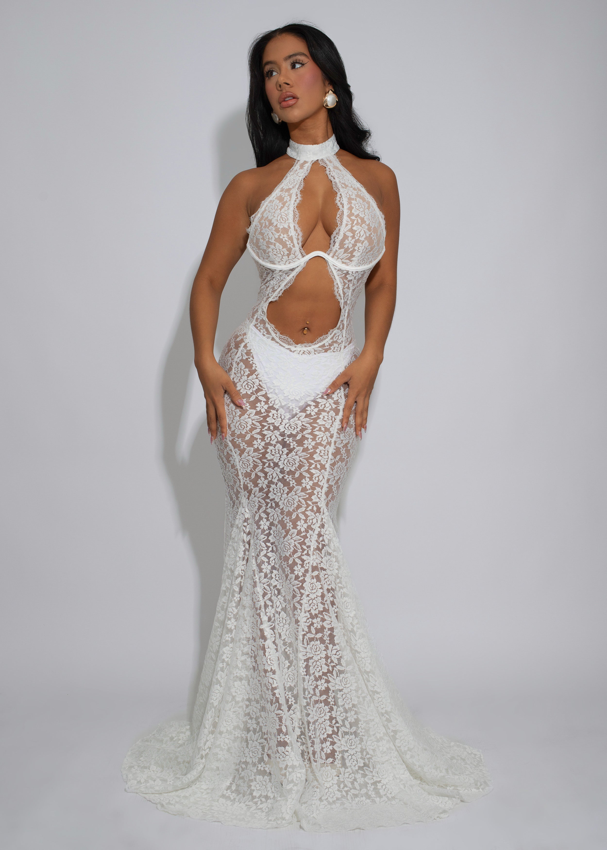 Eternal Muse Lace Maxi dress White
