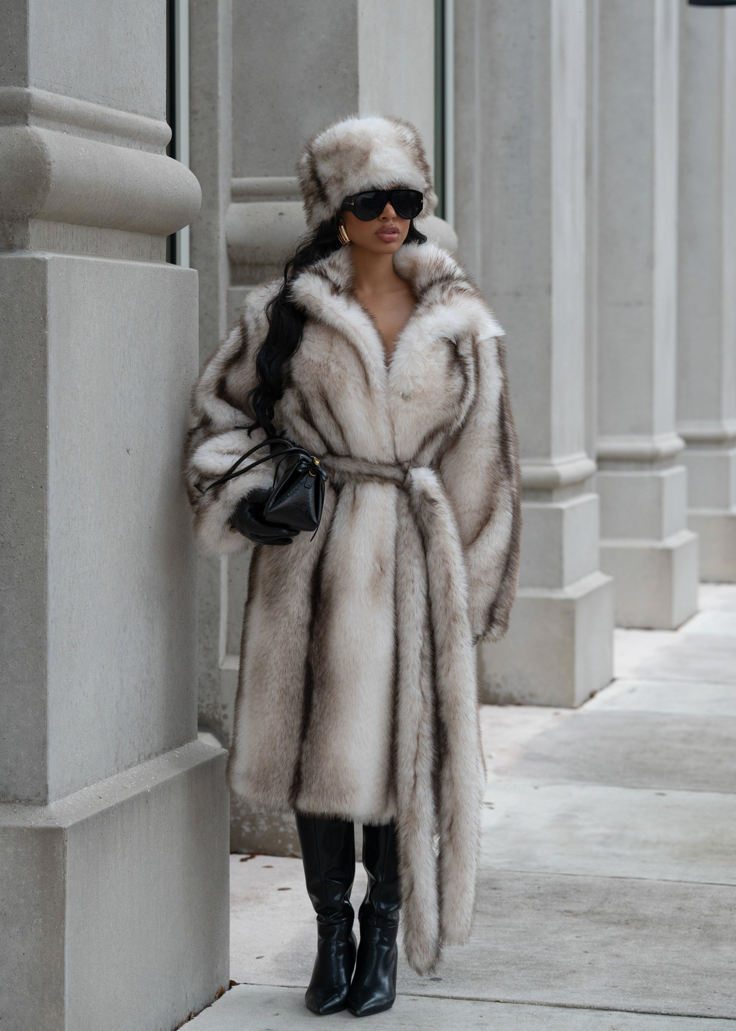Luxe Instinct Faux Fur Coat White
