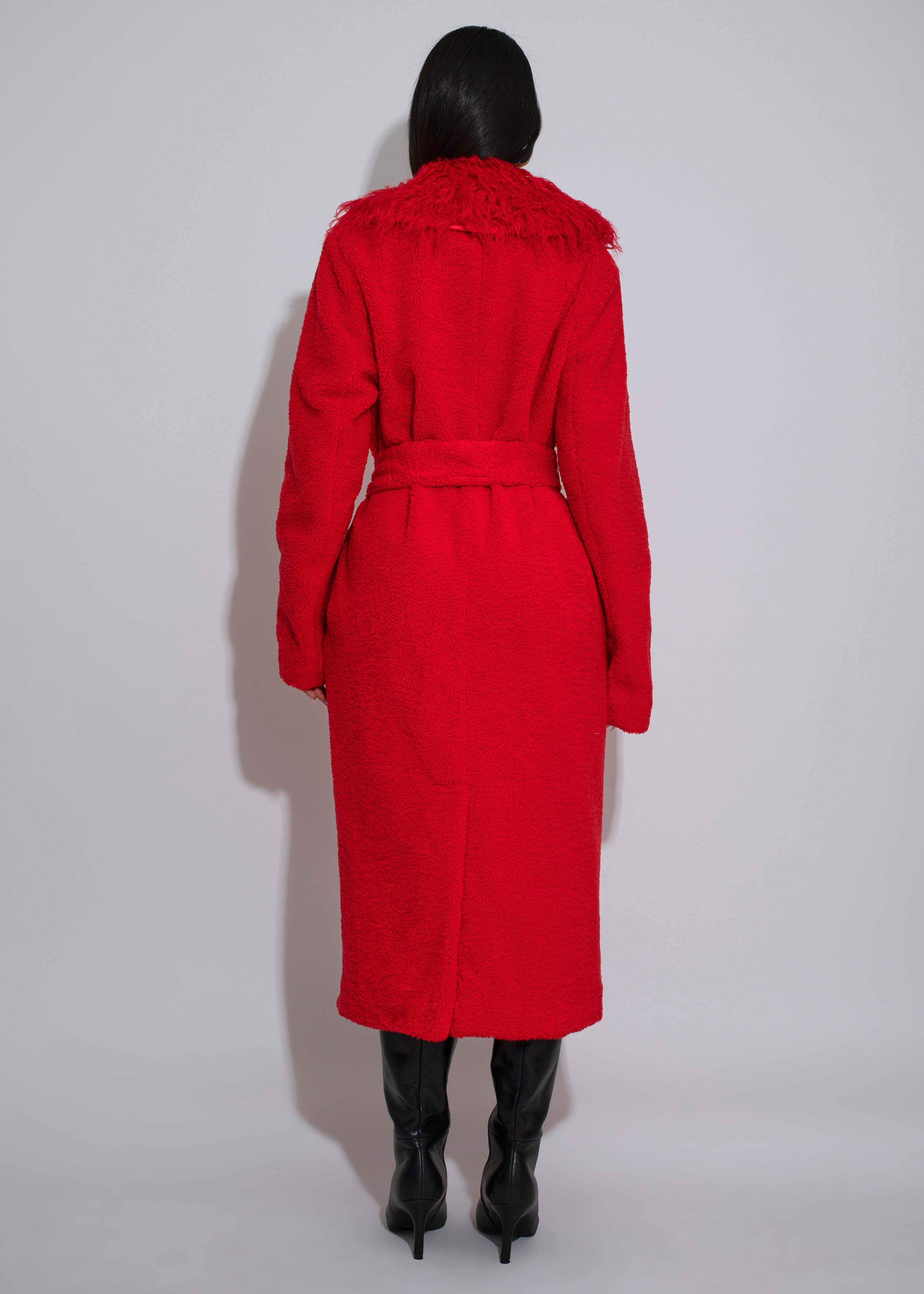 Nightfall Plush Coat Red