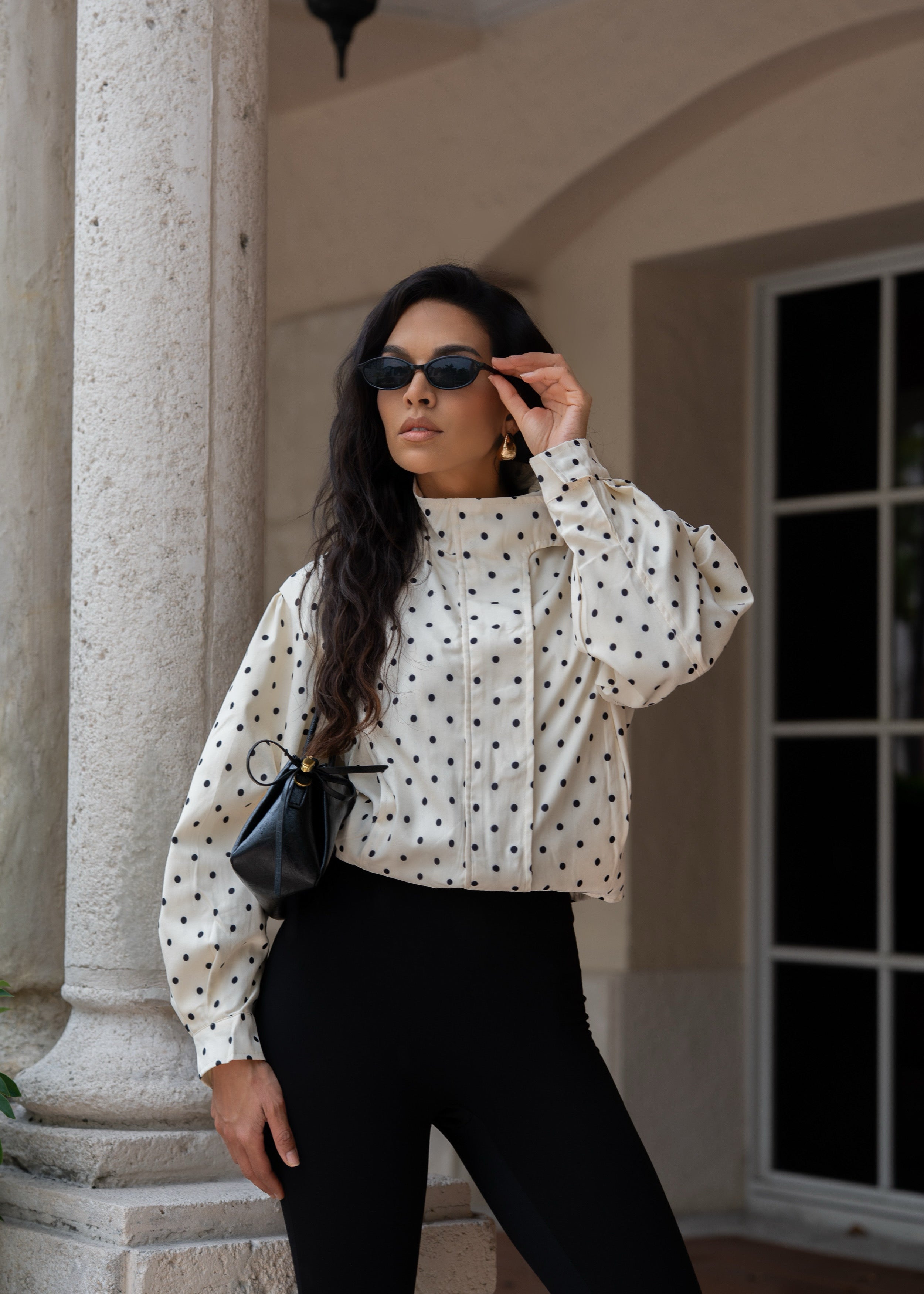 Check The Deets Polka Jacket Yellow
