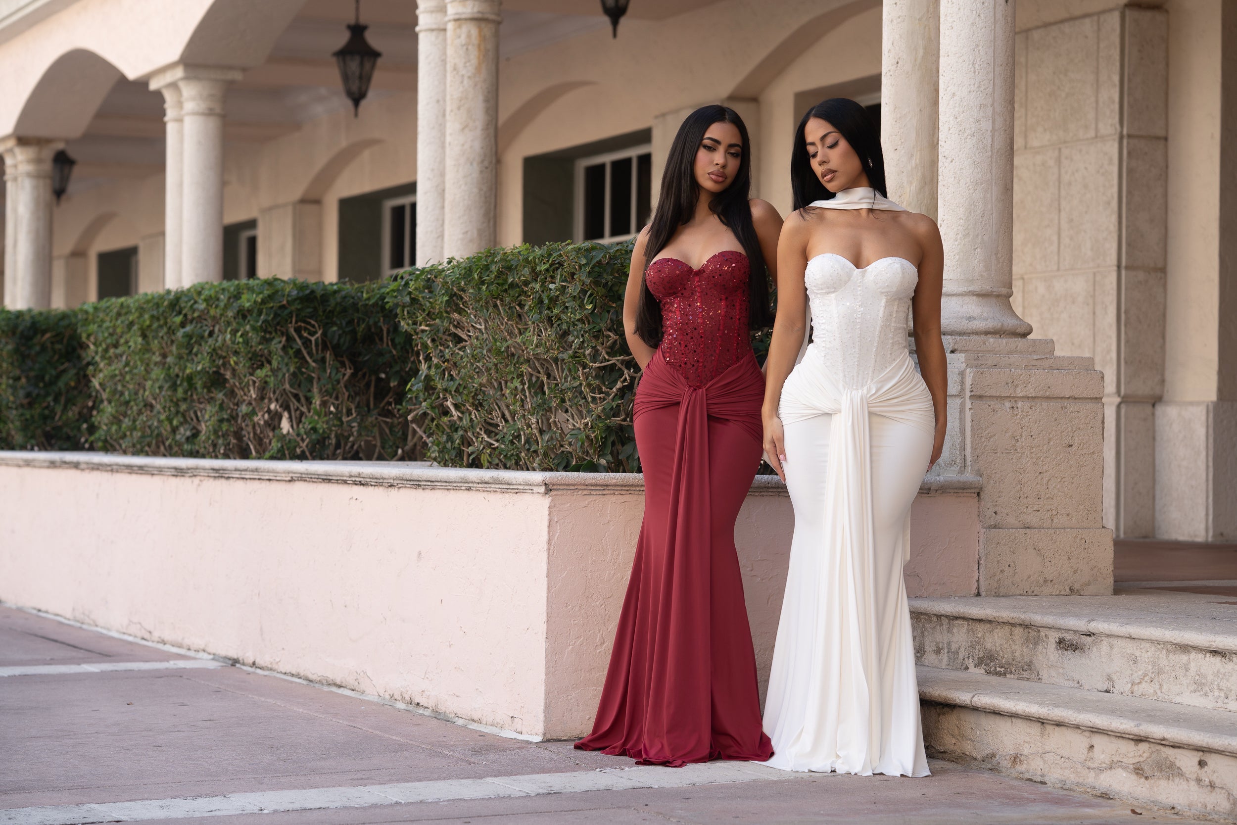 Divine Rupture Sequin Ruched Maxi Dress White