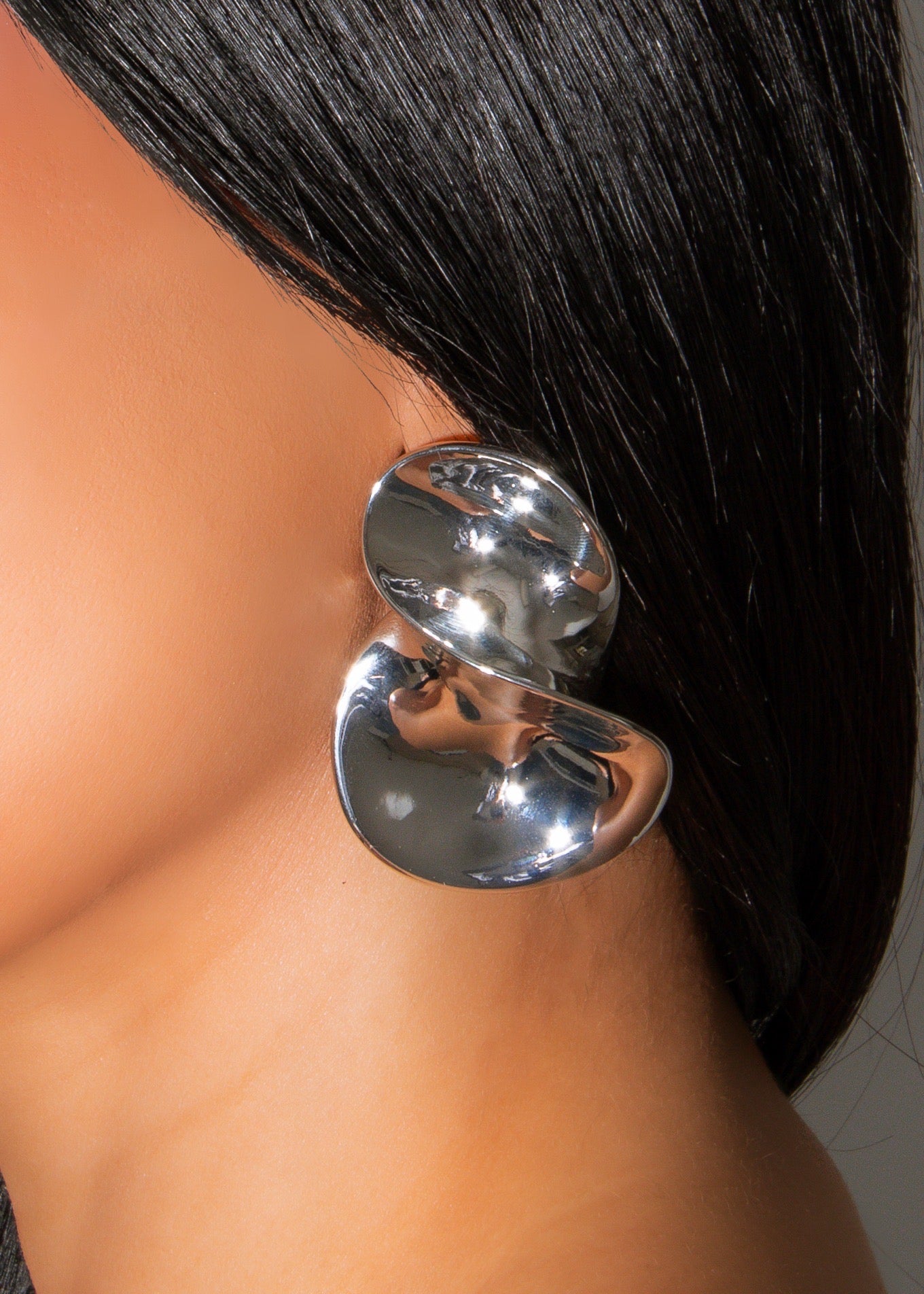Liquid Luxe Drops Earrings Silver