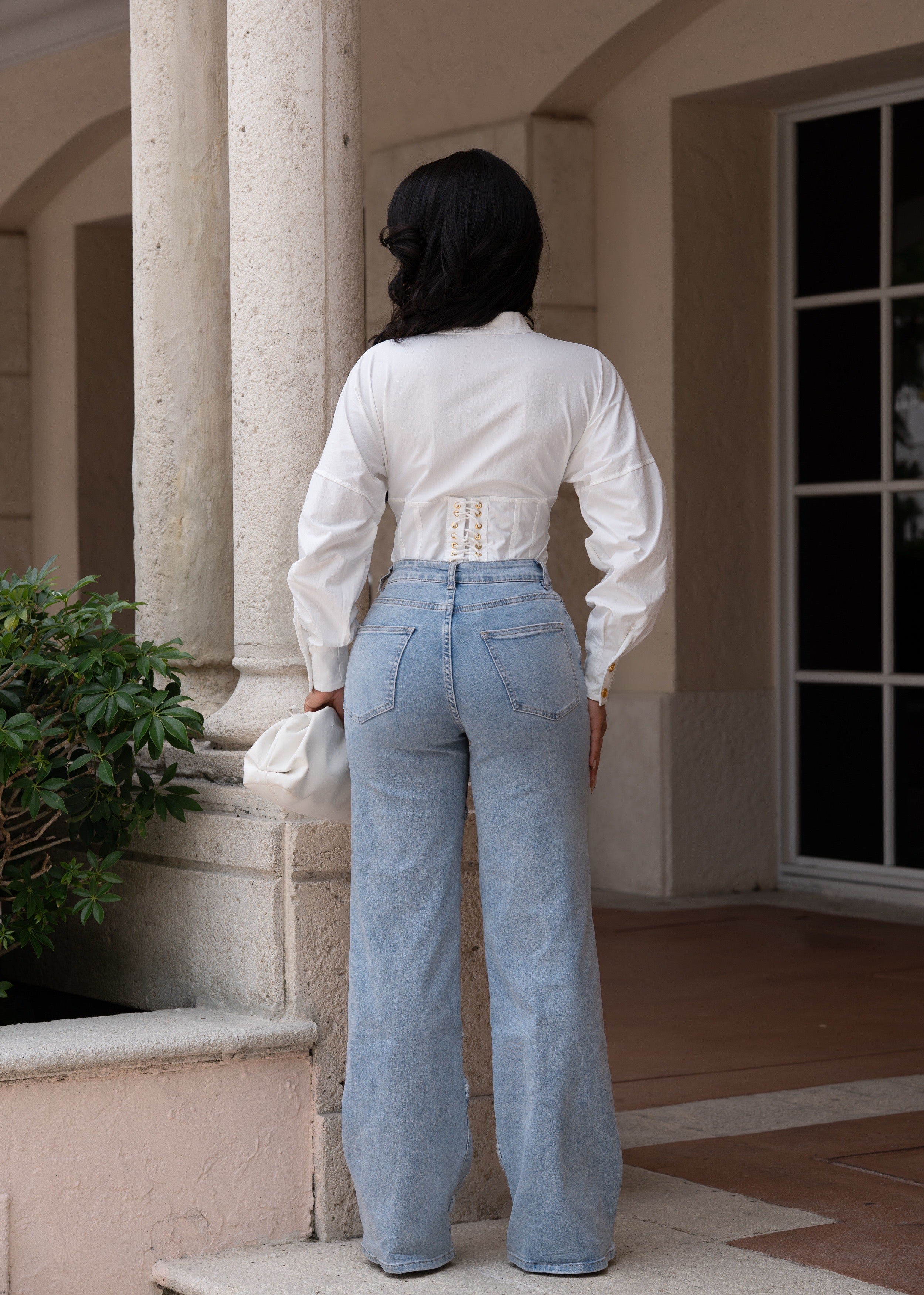 When I’m Ready Sequin Floral Jeans Light Denim