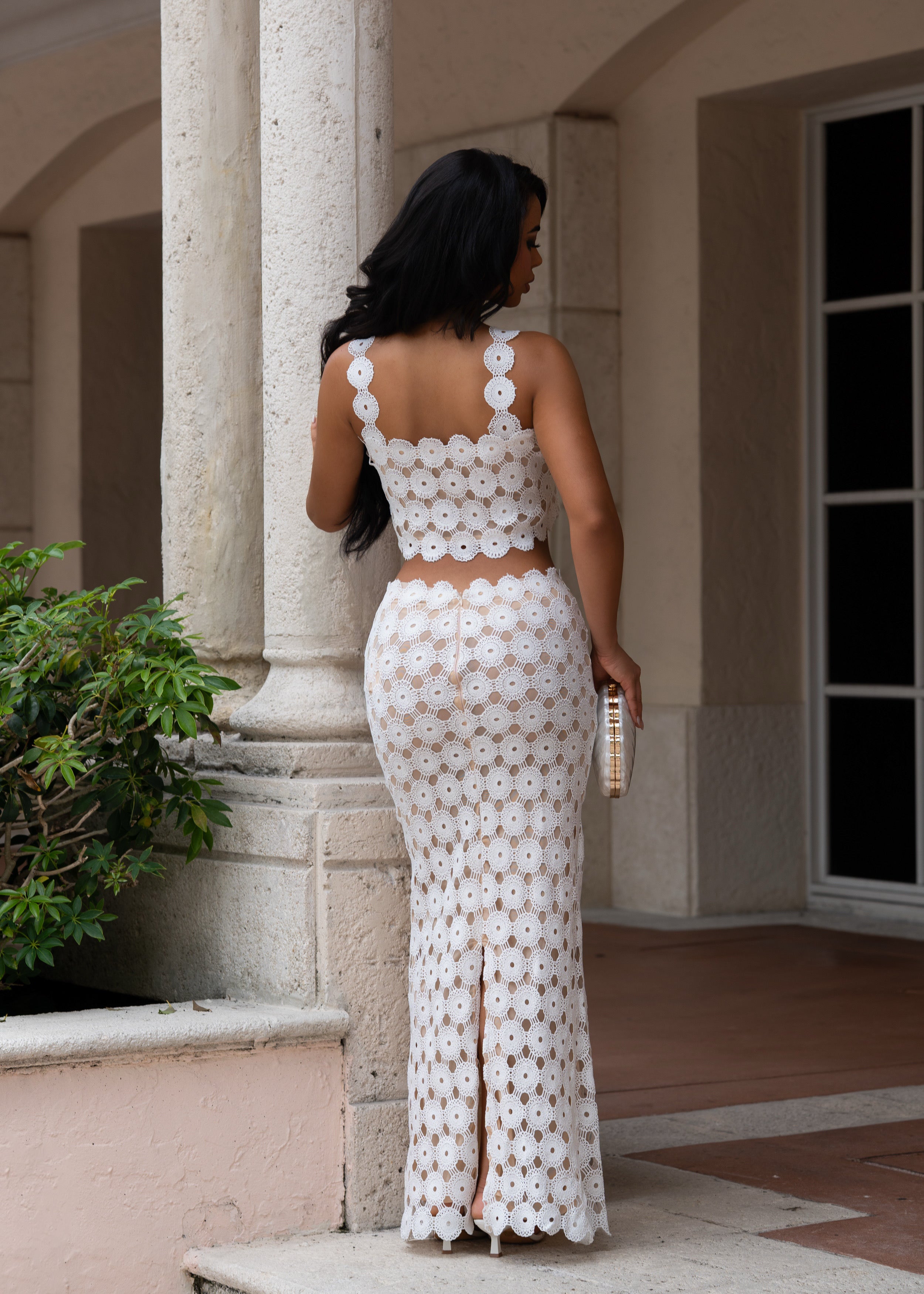 Seaside Romance Skirt Set White
