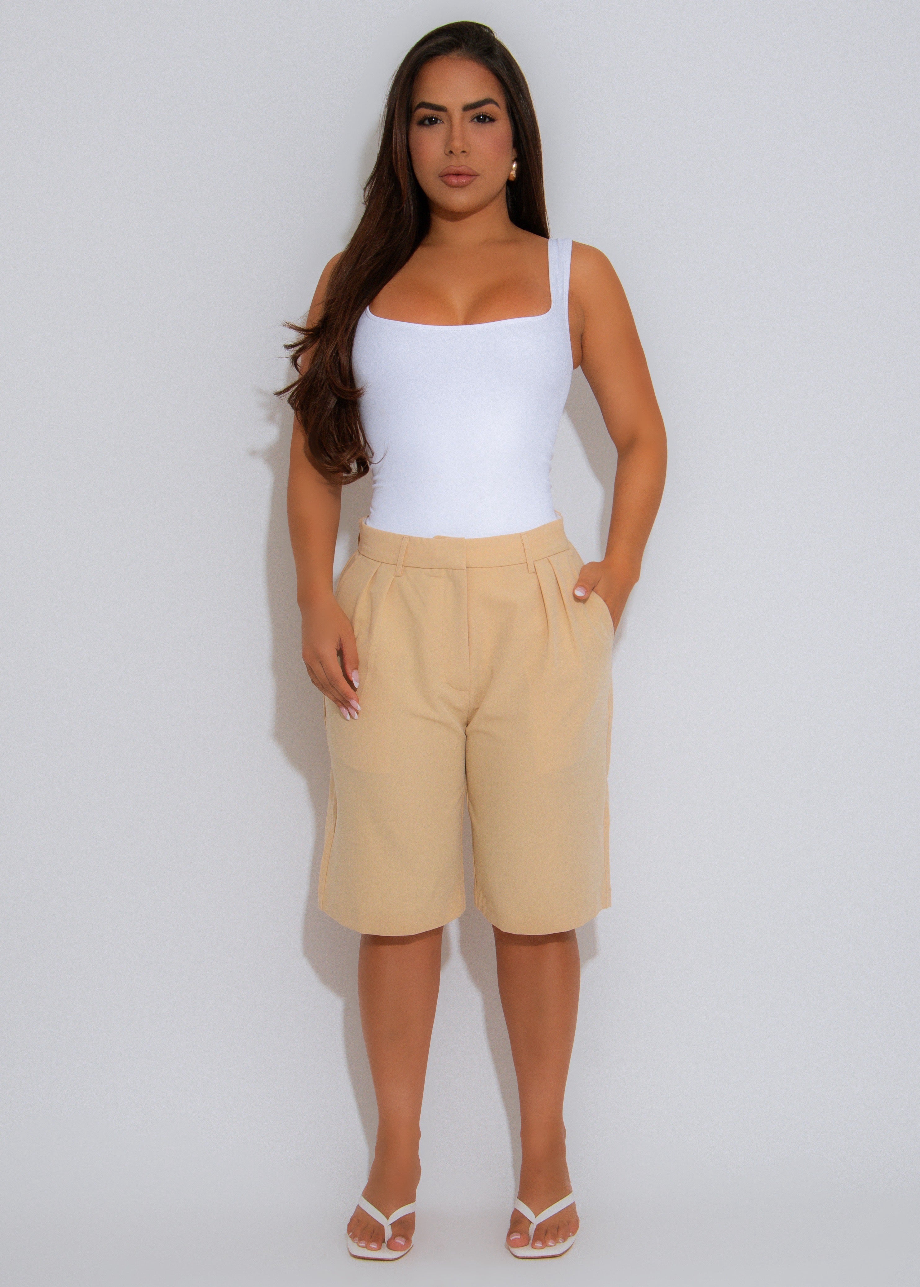 Polished Ease Capri Nude
