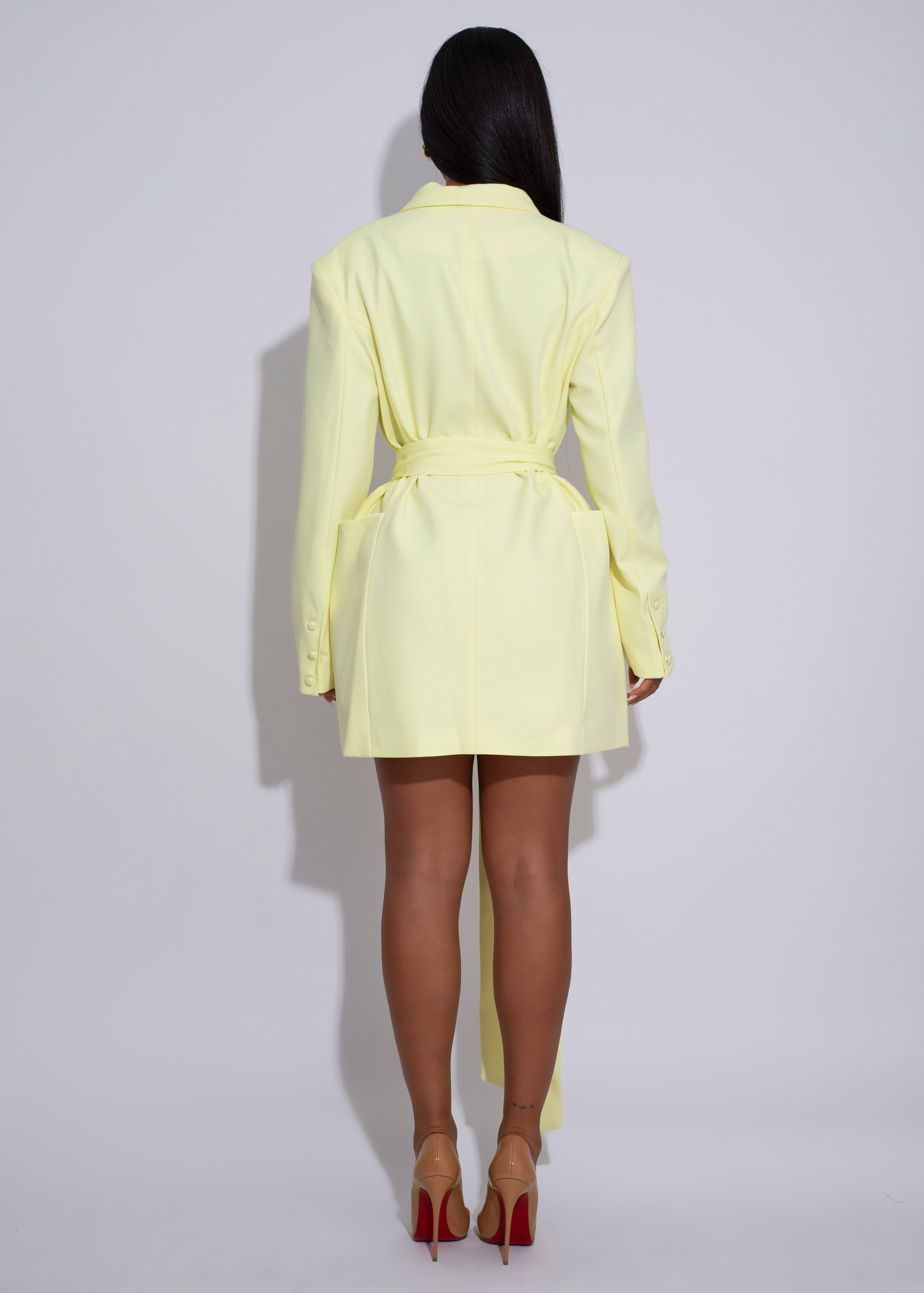 City Things Blazer Mini Dress Yellow