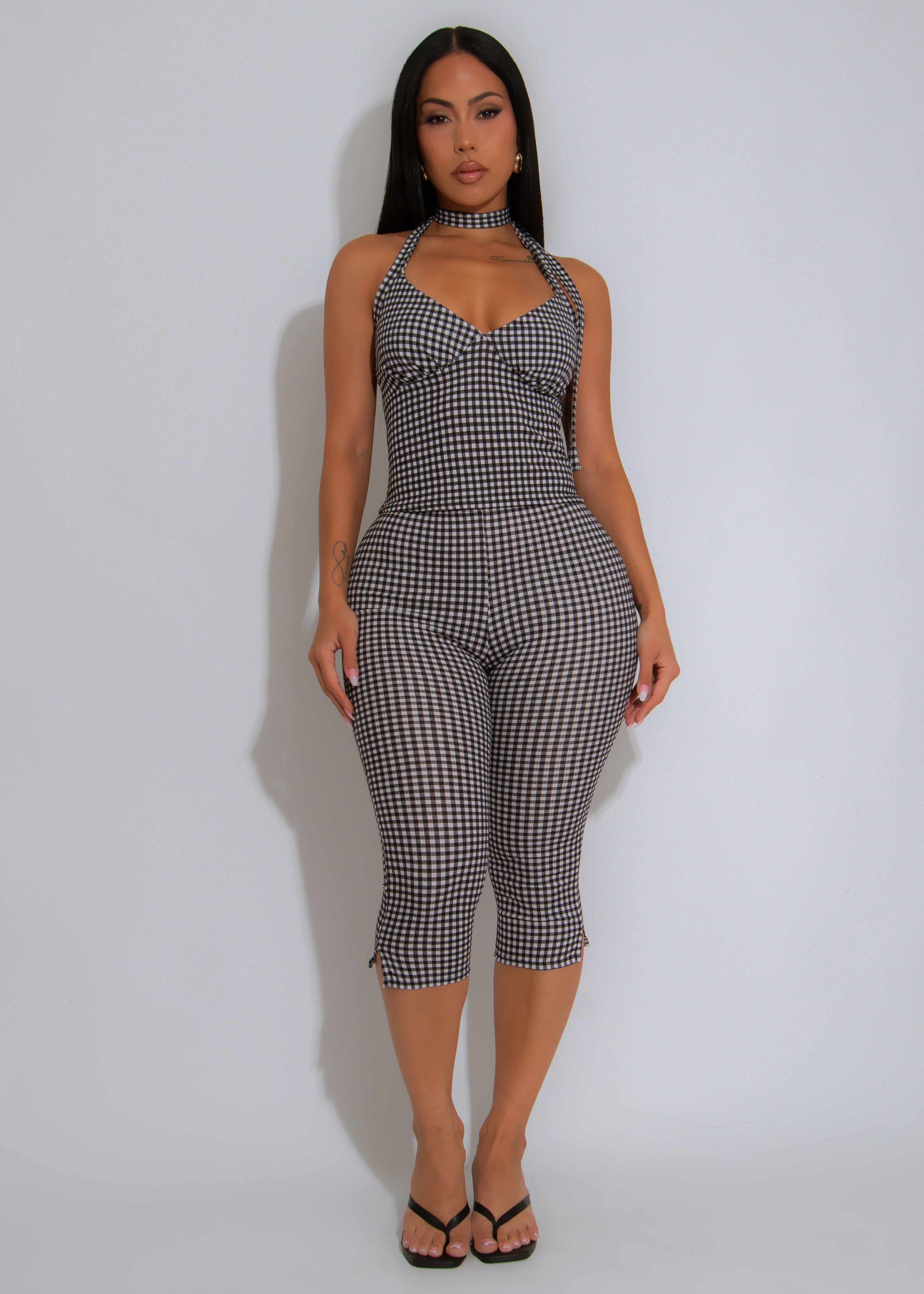 Picnic Chic Capri Set Black