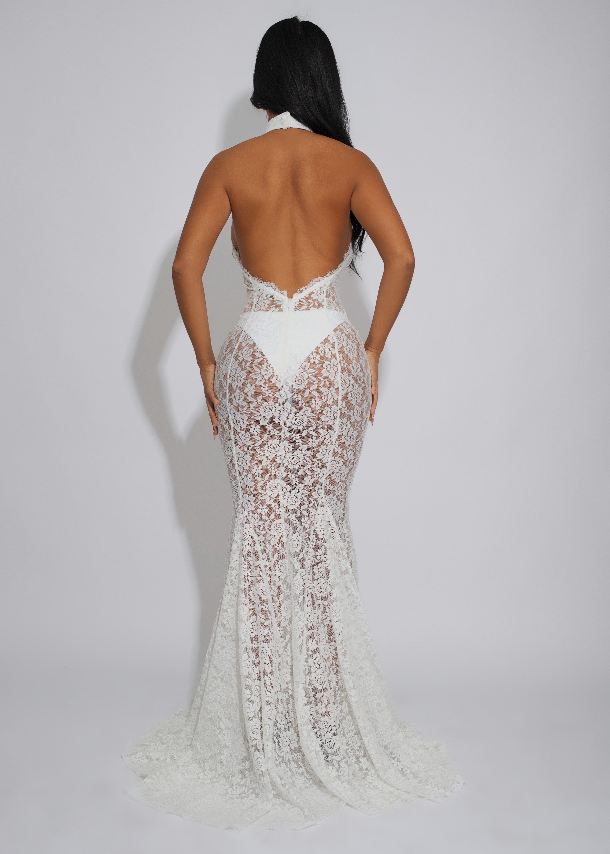 Eternal Muse Lace Maxi dress White