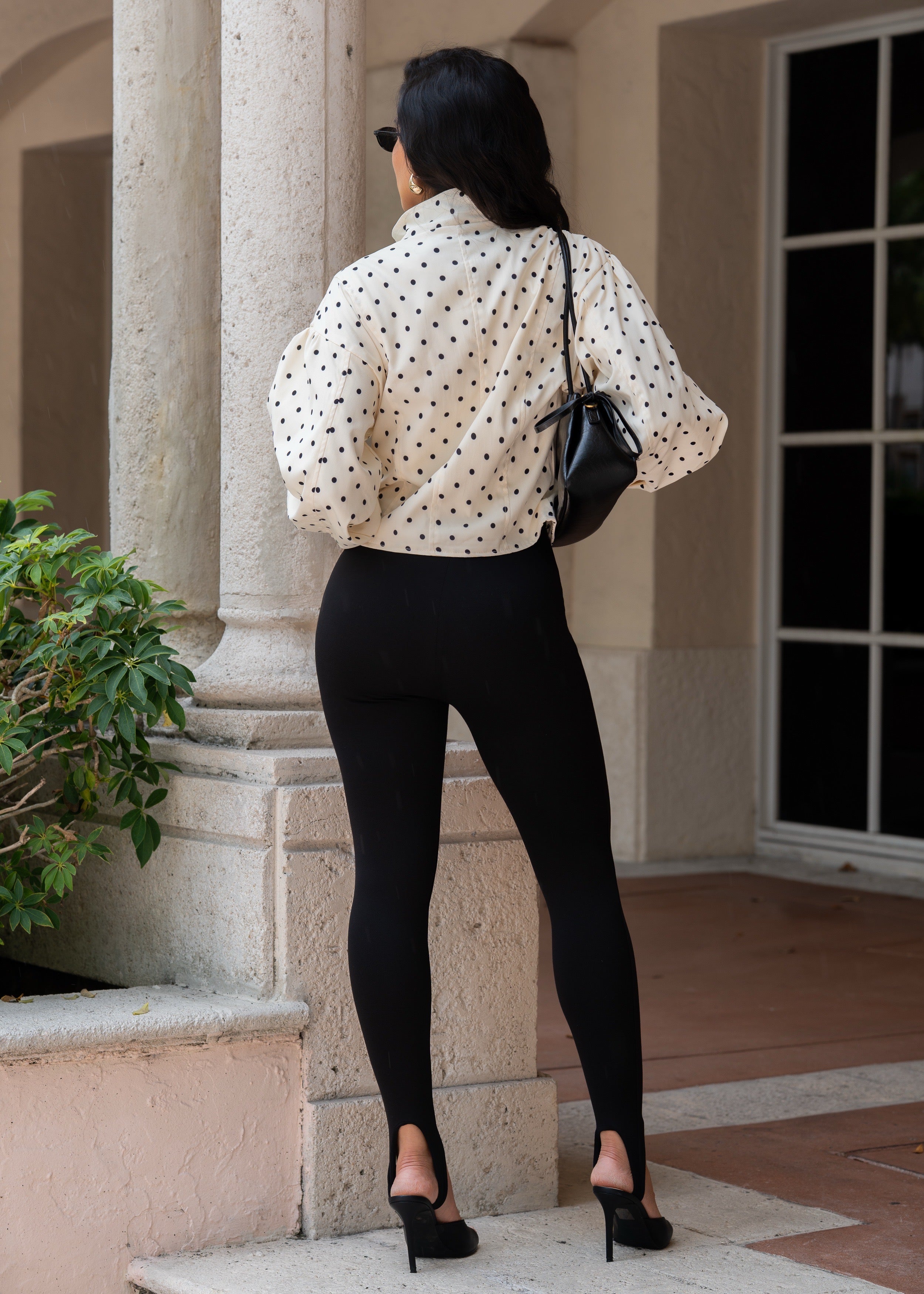 Check The Deets Polka Jacket Yellow
