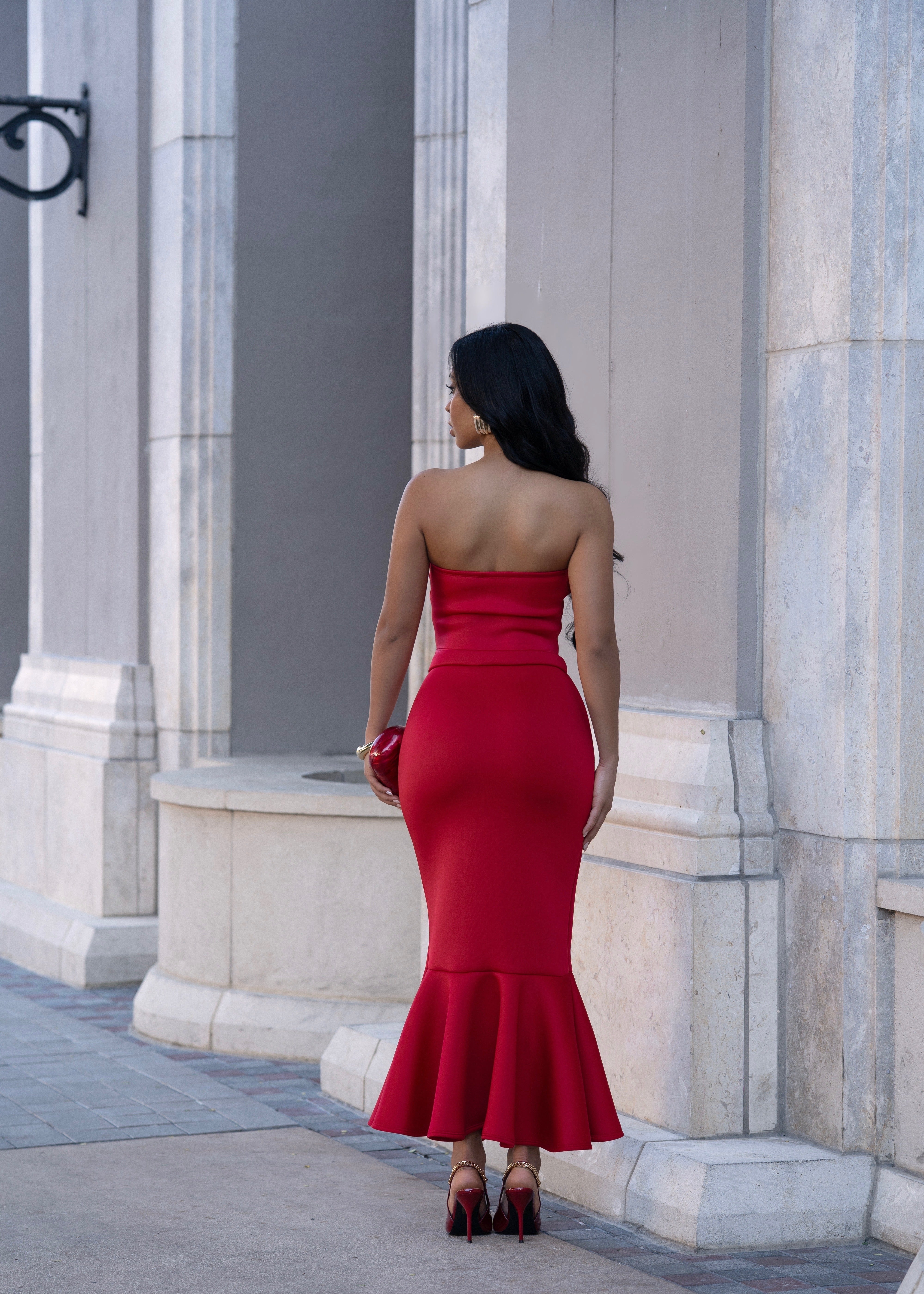 Metal Muse Skirt Set Red