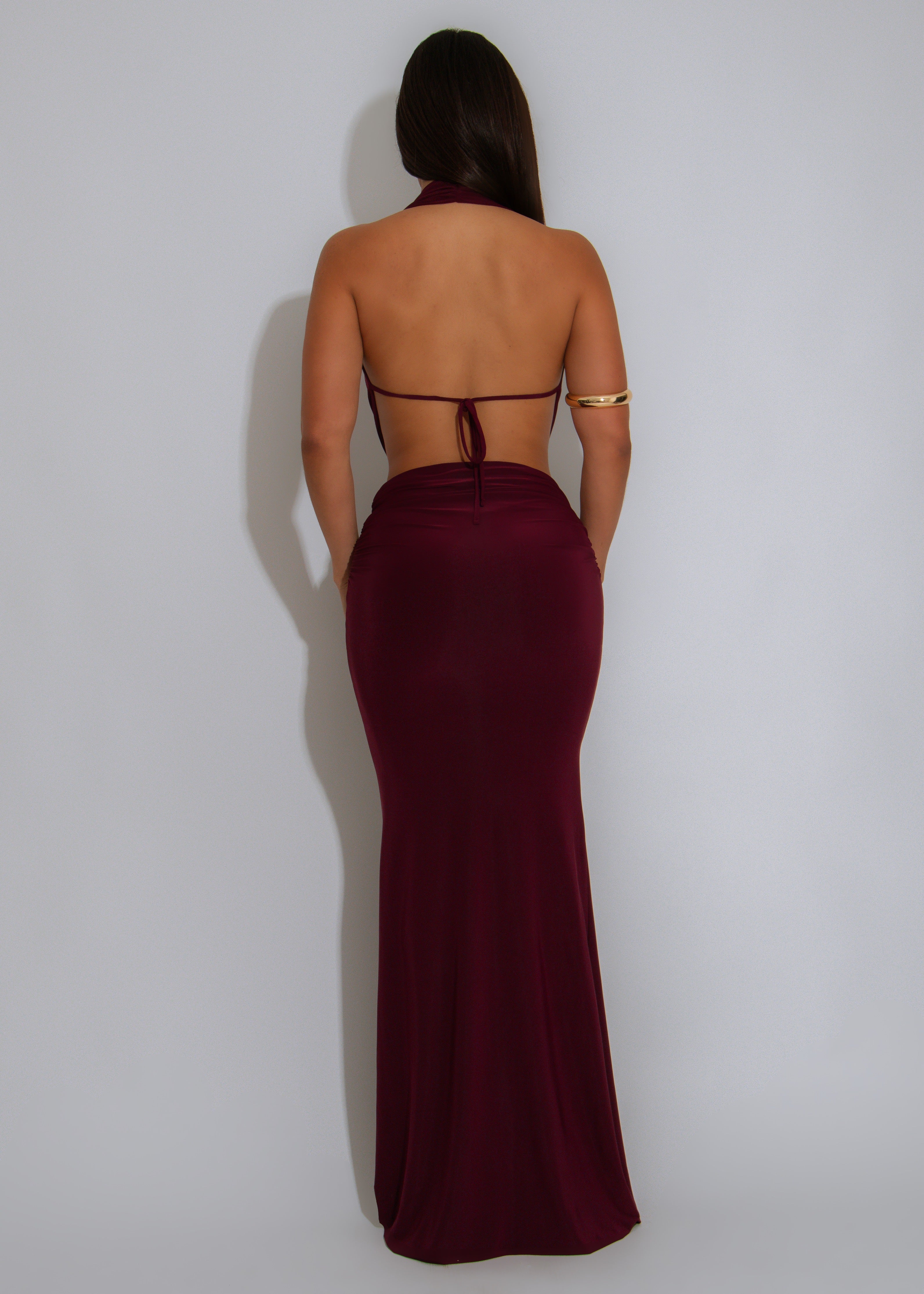 Sahara Heat Ruched Skirt Set Red