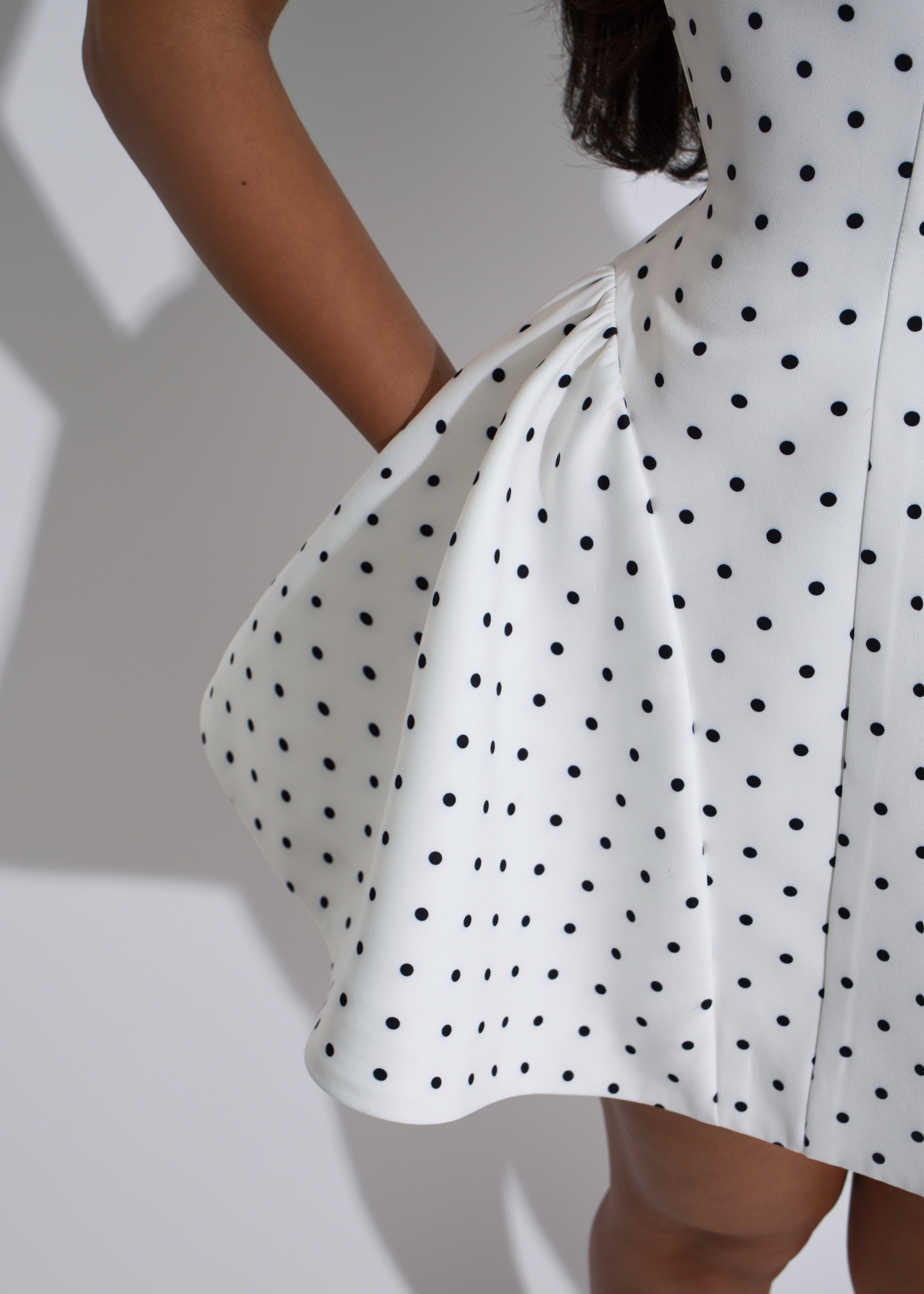 Petite Maison Polka Dot Mini Dress White
