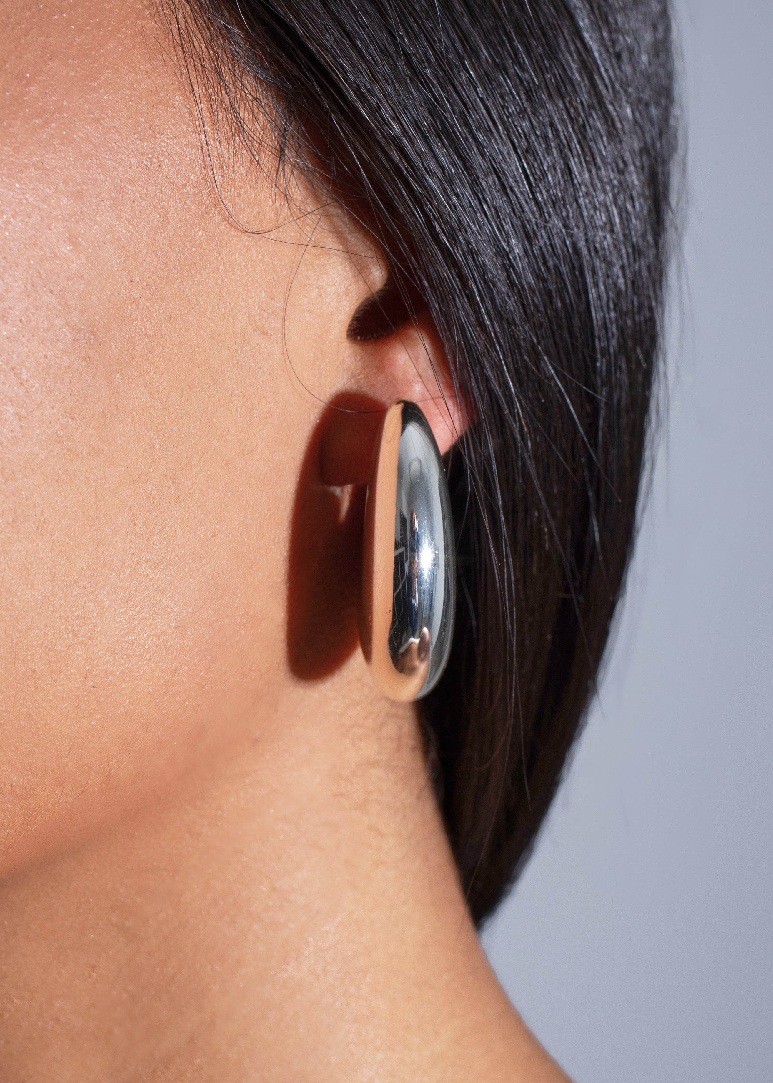 Solstice Arc Earrings Silver