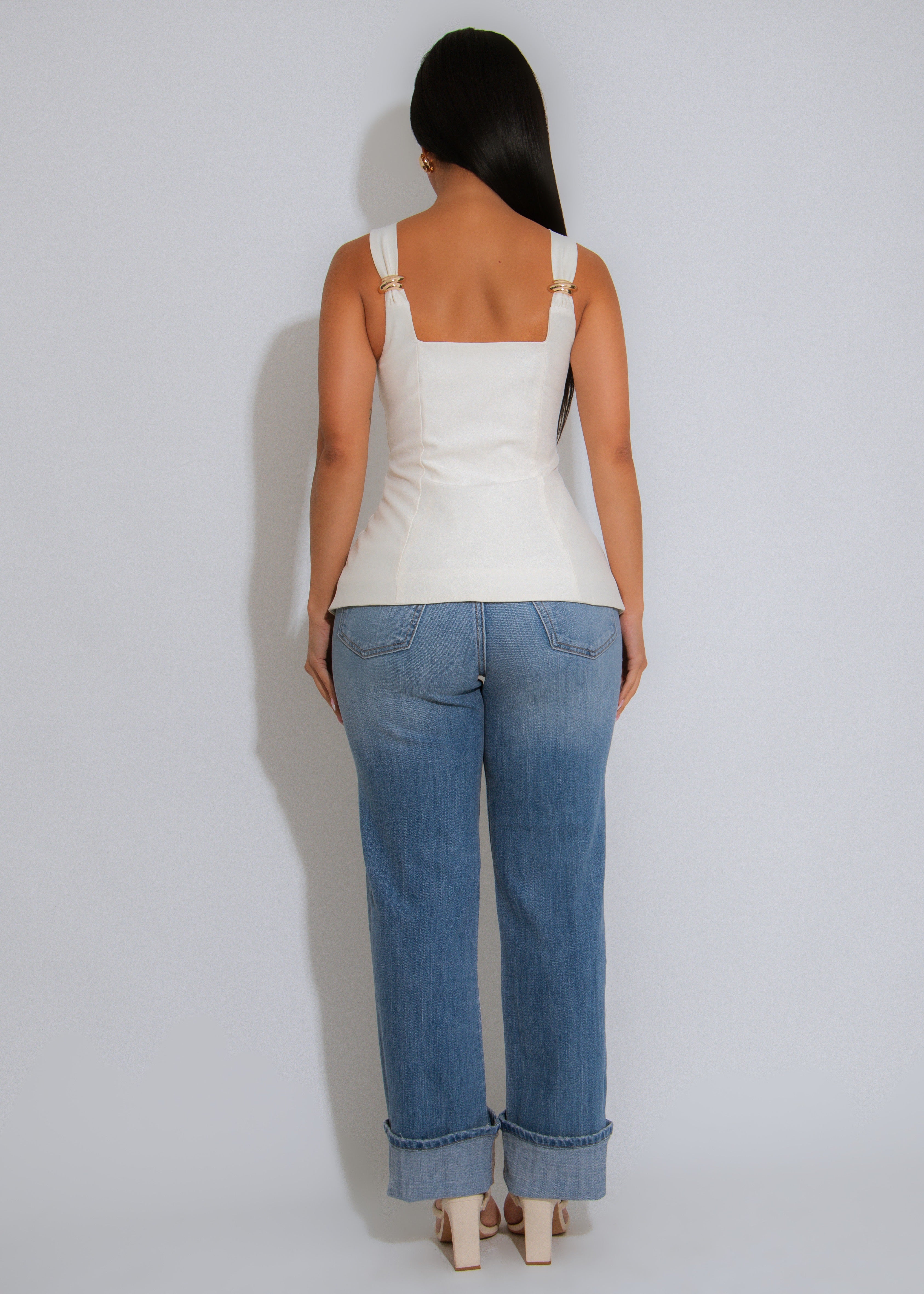 Luxe Link Long Top Nude