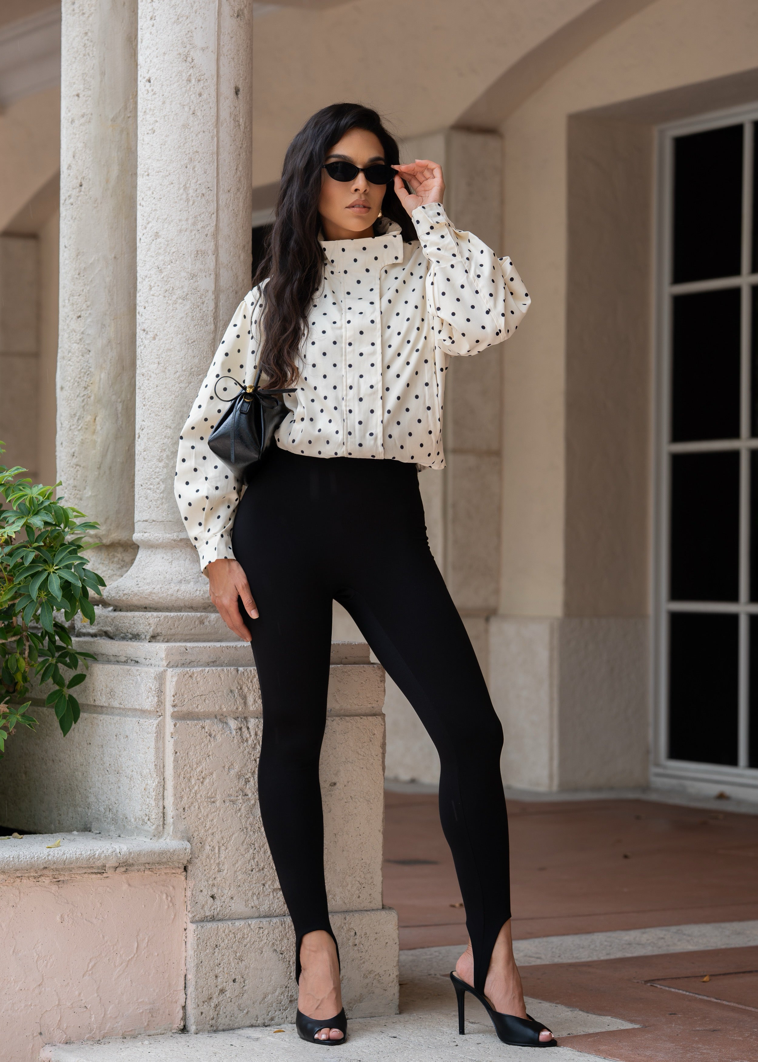 Check The Deets Polka Jacket Yellow