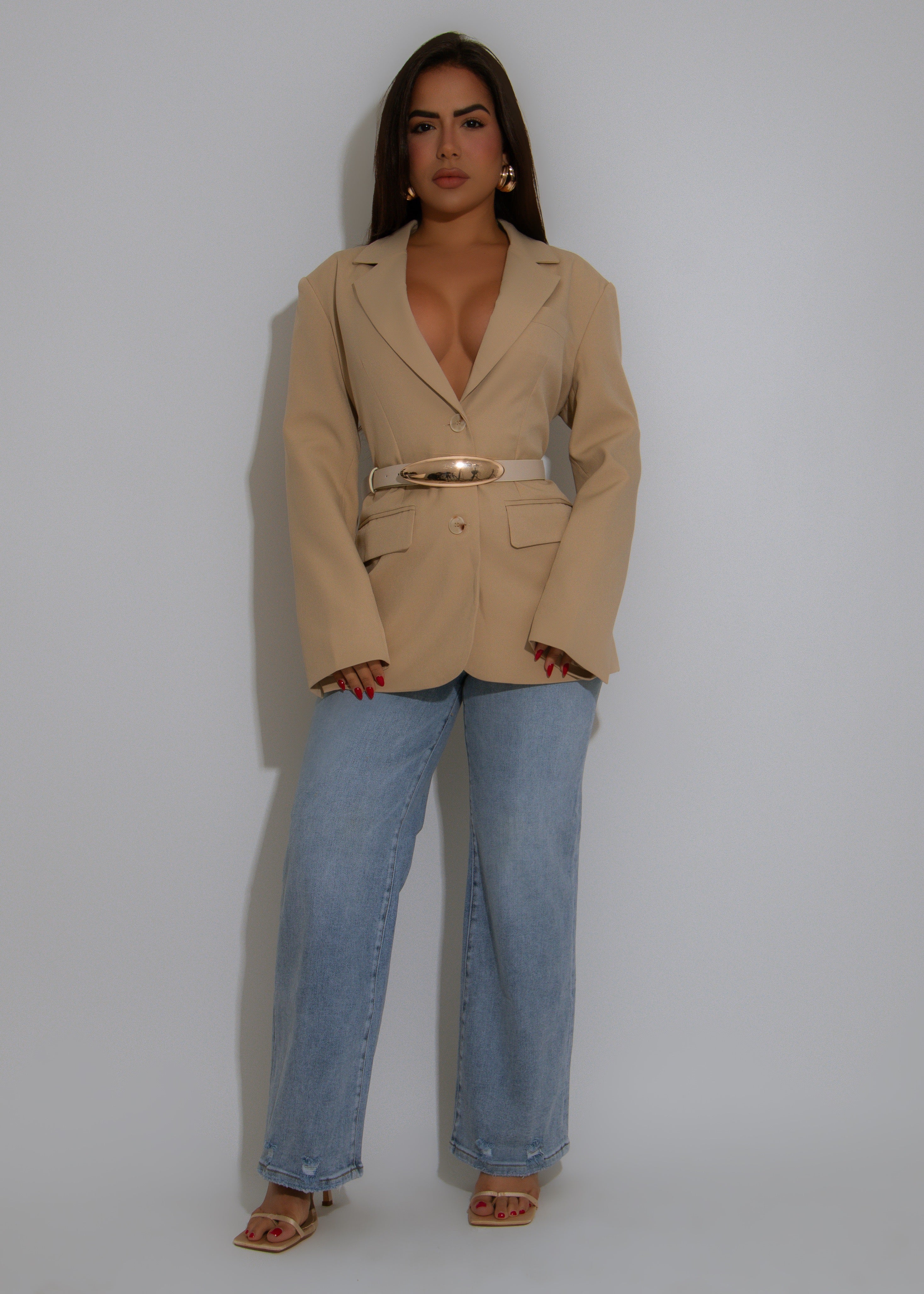 Status Signal Blazer Nude