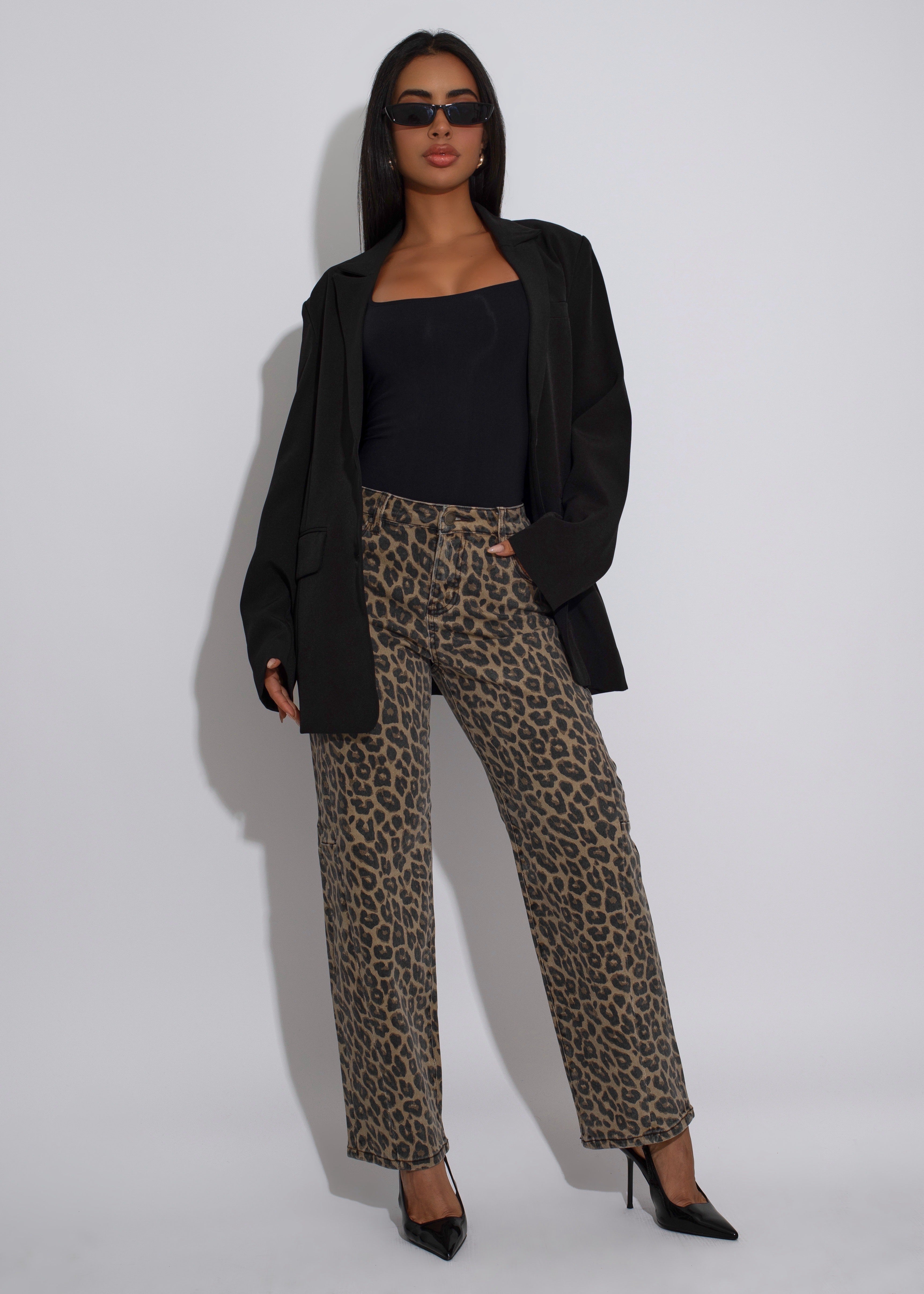 Fierce Streak Leopard Pant Brown