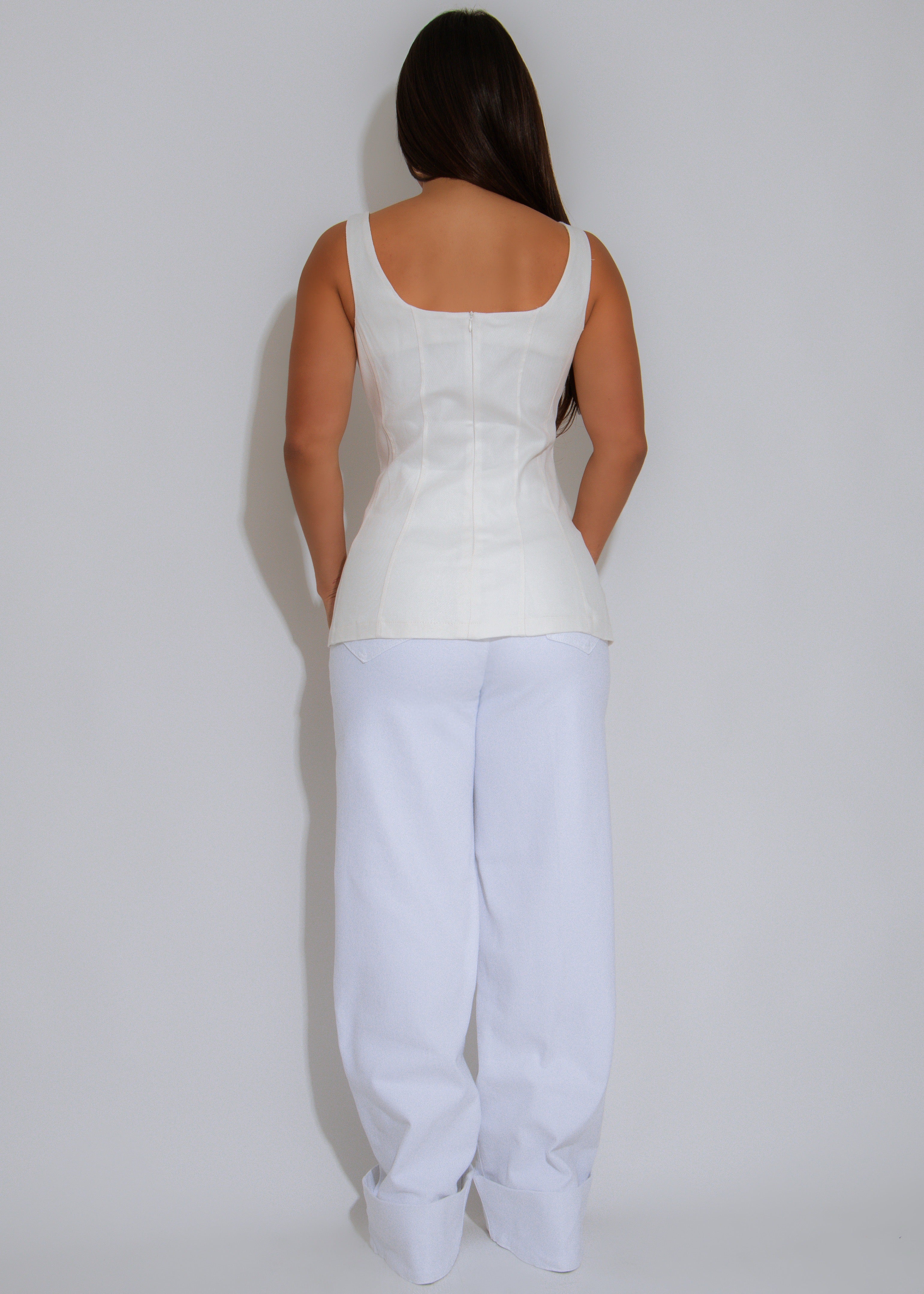 Sea Muse Long Top White