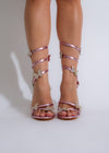 Shimmering pink Butterfly Effects rhinestone heels, perfect for adding glamour to any outfit