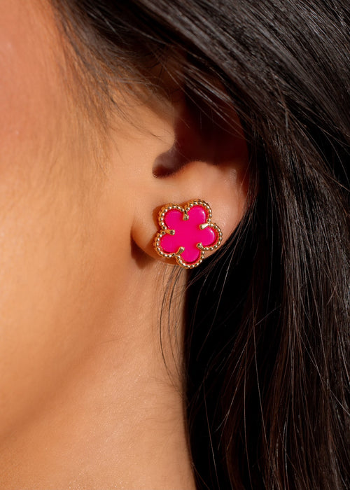 Beautiful pink roses in the rain earrings, perfect for adding a touch of elegance and charm to any outfit