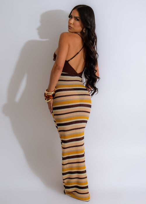 If You Can Knit Maxi Dress Brown