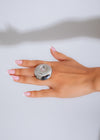  Stylish silver ring featuring a sleek arrow symbol for direction