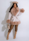 Stunning One Last Night Fur Coat Nude, a luxurious and elegant fashion statement