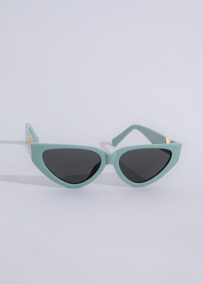 Only Me Oval Sunglasses Green