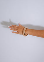  Versatile and timeless gold bracelet, an essential addition to any jewelry collection