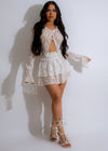 Coquette Bliss Lace Skirt Set White on a mannequin 