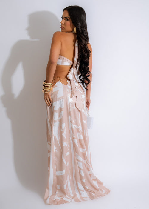  Beautiful and elegant Profound Love Skirt Set Nude with delicate lace detailing and a flattering silhouette