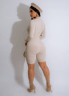 Let's Do Yoga Ribbed Romper Nude - comfortable and stylish yoga wear for women