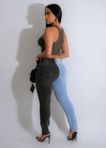 Trendy Casual Fridays Jean in black wash with high-rise waist and skinny silhouette