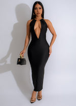 In Your Lips Midi Dress Black - a sleek and sophisticated LBD
