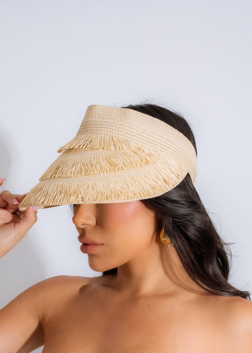  Stylish nude visor hat with postcard print and adjustable strap for summer