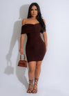 Classic Vibe Ruched Mini Dress Brown - a stylish and versatile wardrobe staple for any occasion