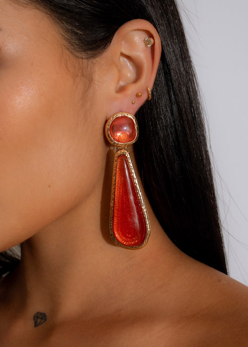 Beautiful and vibrant orange earrings for glamorous girls, perfect for any occasion