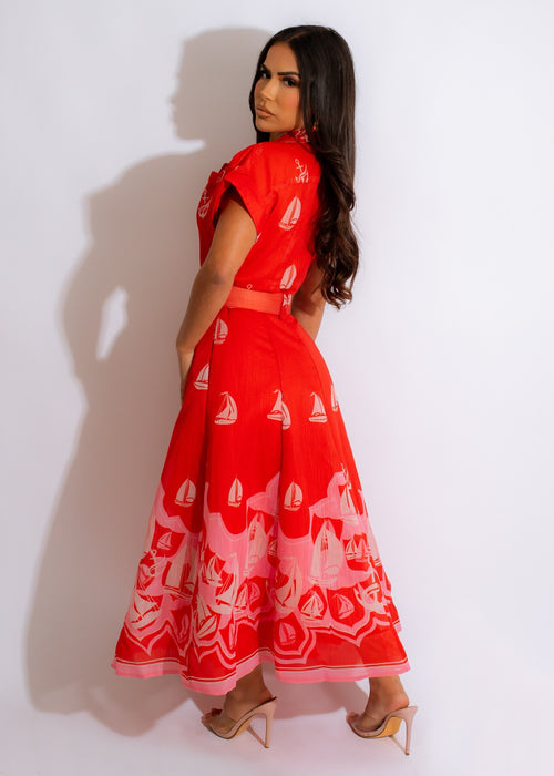  Loving Kind Maxi Dress Red, a stunning red dress with a flattering silhouette, featuring a sweetheart neckline and a flowy, floor-length hem for a timeless, elegant look