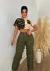 Stylish and durable Better Camo Ripped Pant in green and brown camouflage pattern, perfect for outdoor activities and casual wear