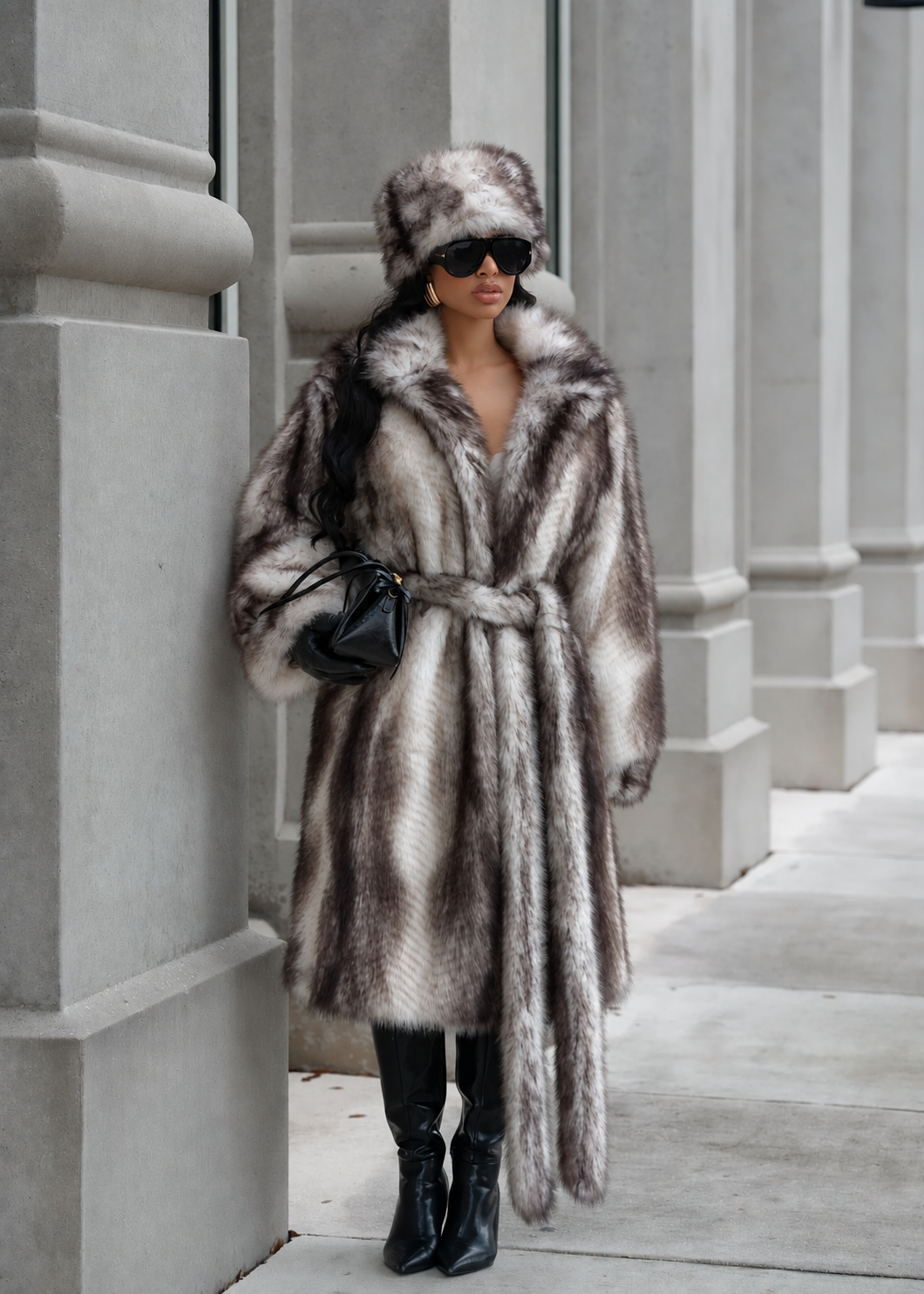 Luxe Instinct Faux Fur Coat White